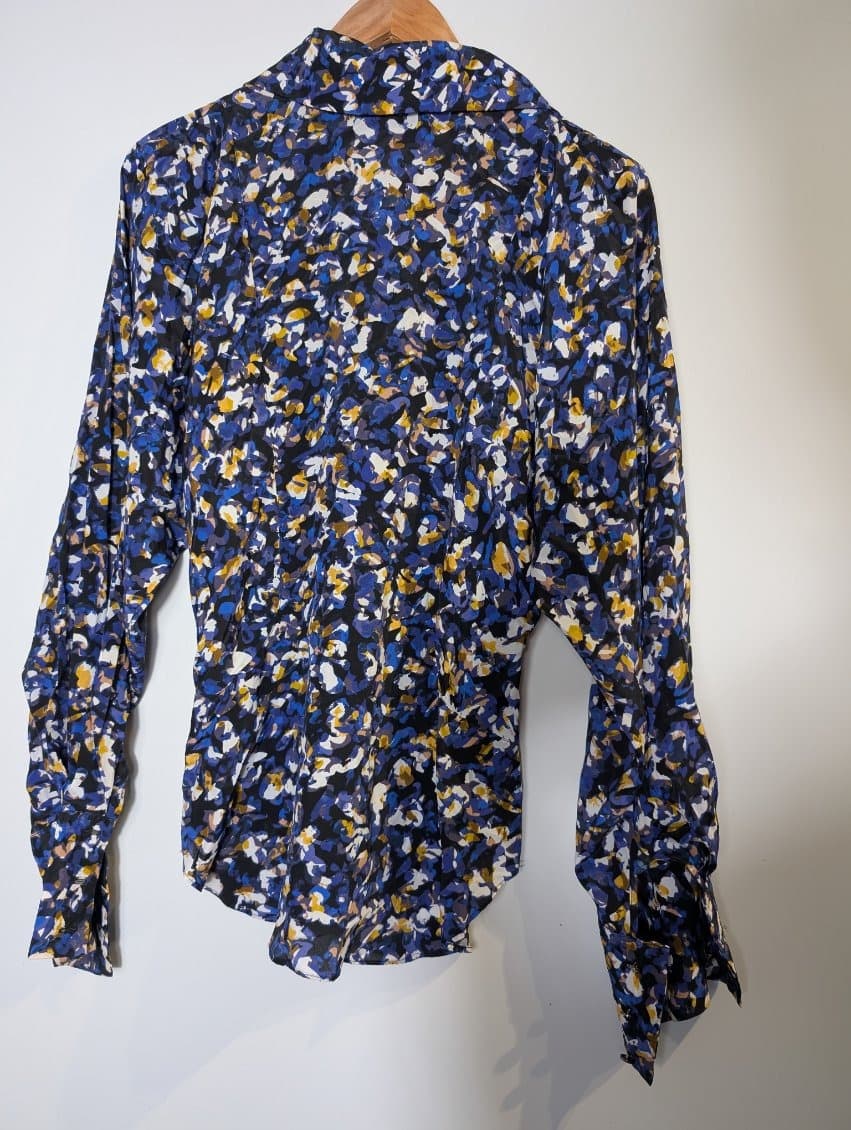 Ginger & Smart Women's Floral Silk Blend Button-Down Blouse - Size 10 — photo 7 of 8