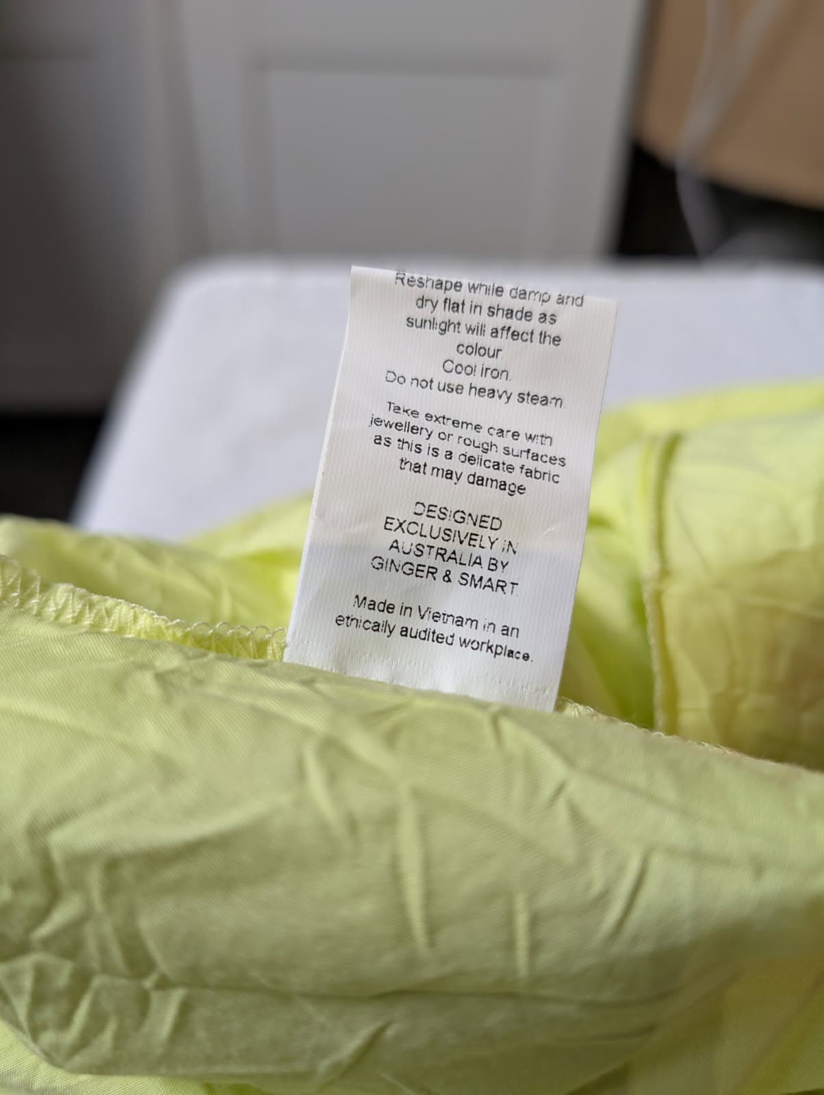 Ginger & Smart Yellow Cotton Silk Tiered Maxi Dress - Size 6 — photo 6 of 6