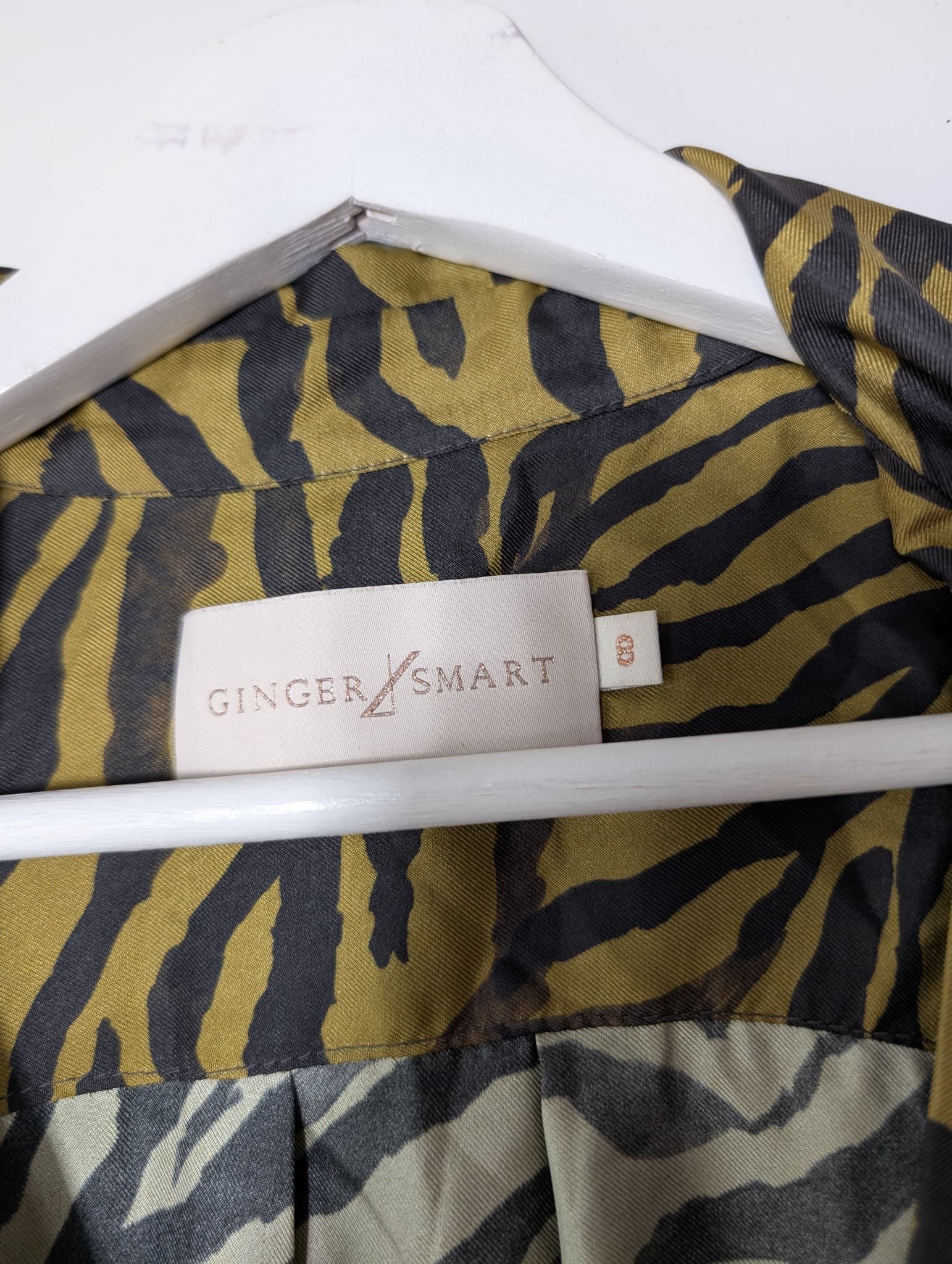 GINGER & SMART Zebra Print Midi Dress Women's Size 8 — photo 2 of 8