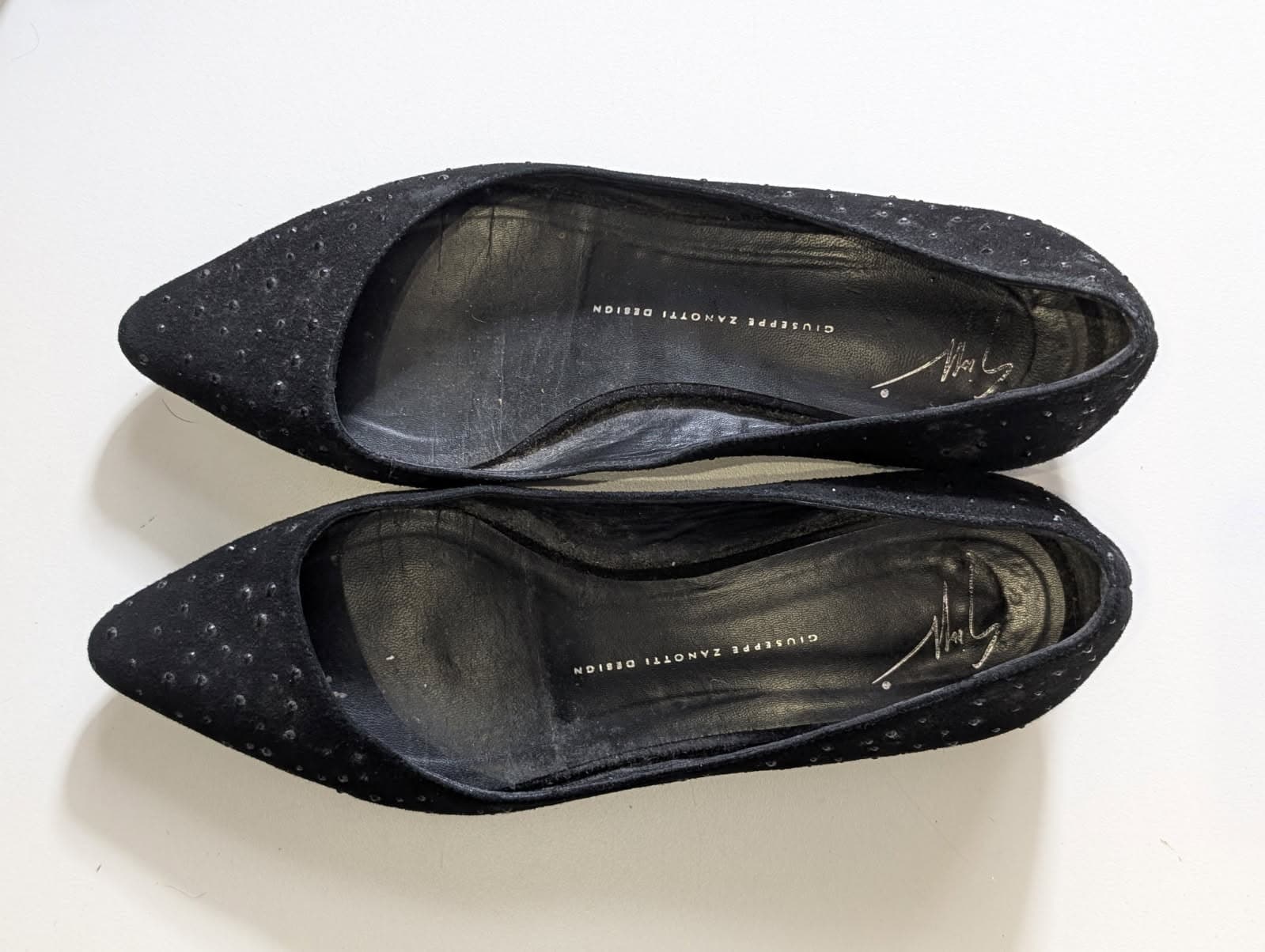 Giuseppe Zanotti Design Black Suede Studded Pointed Toe Flats - EU 41 — photo 6 of 6