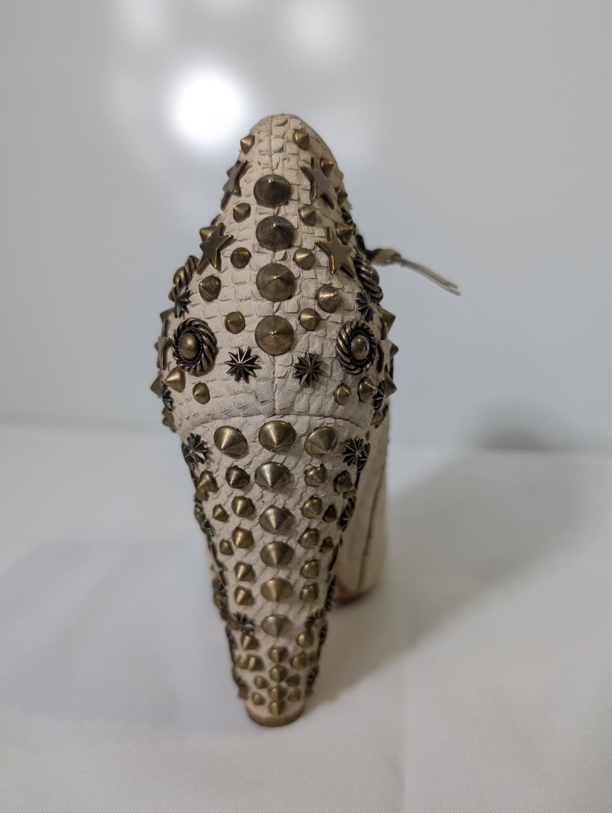 Givenchy Studded Peep Toe Booties - Off-White Leather — photo 3 of 8