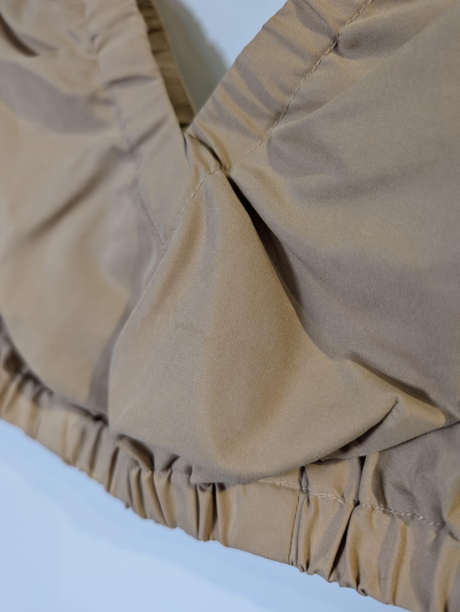 Glassons V-Neck Ruched Crop Top Tan — photo 3 of 6