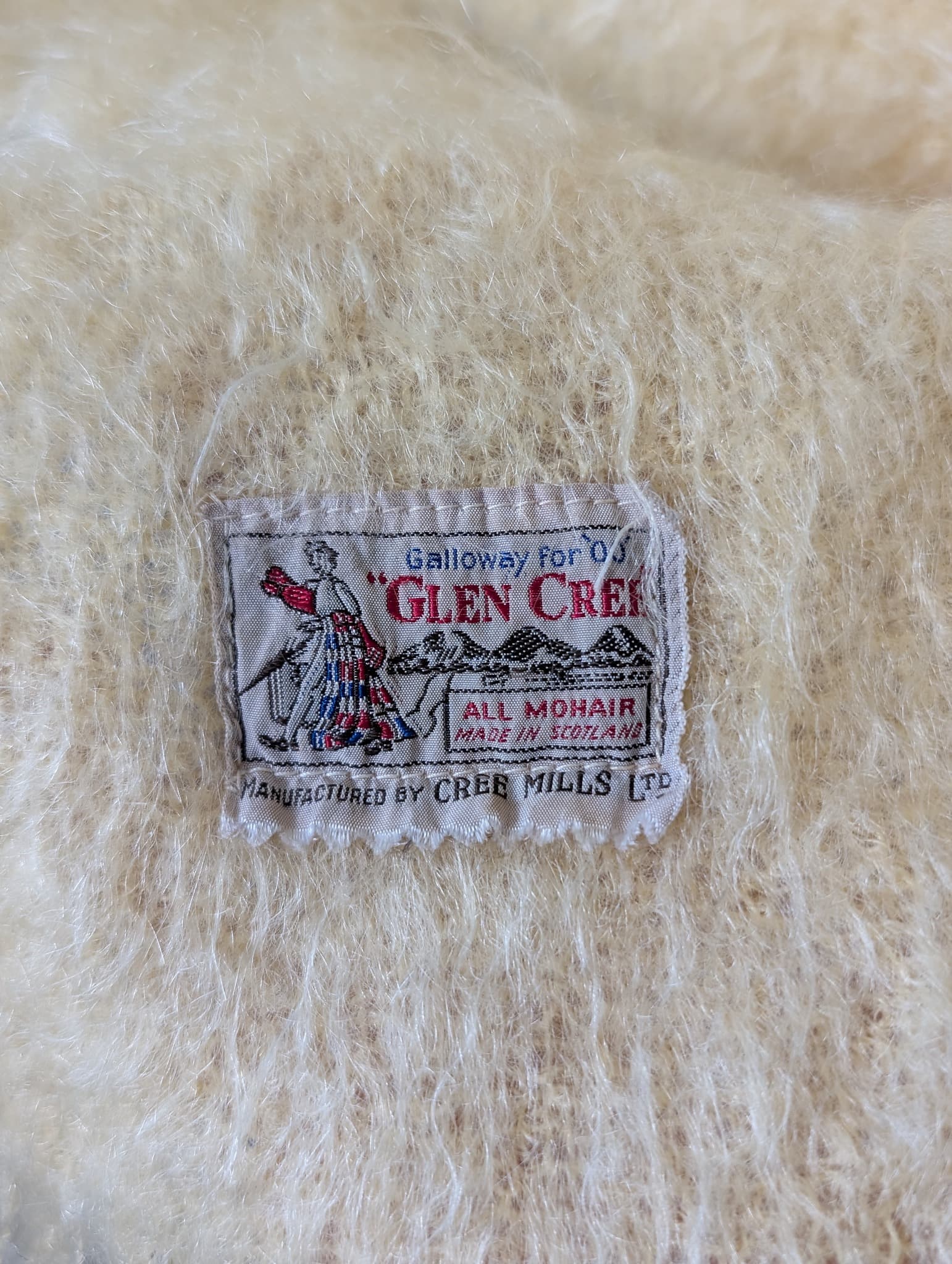Glen Cree Mohair Throw Blanket Yellow Vintage Made In Scotland — photo 2 of 6