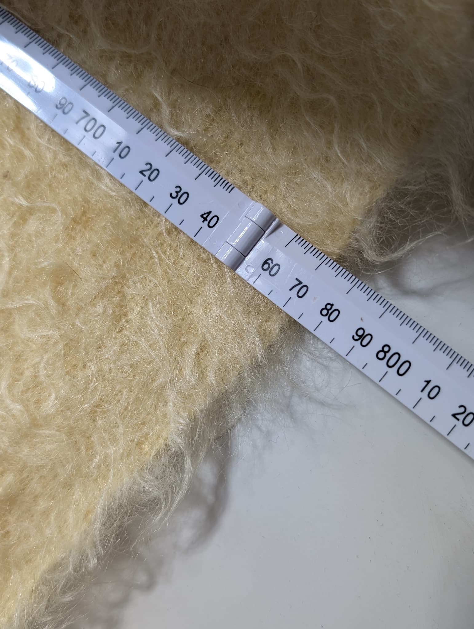 Glen Cree Mohair Throw Blanket Yellow Vintage Made In Scotland — photo 6 of 6