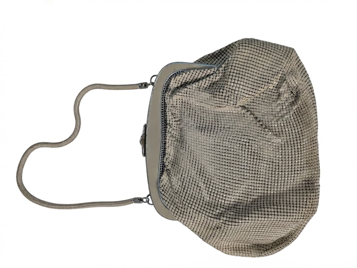 Glomesh Vintage Mesh Clutch Handbag Cream — photo 1 of 9