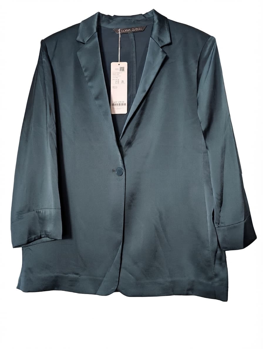 GOELIA Satin Blazer Dark Green Women's AU 14 — photo 1 of 10