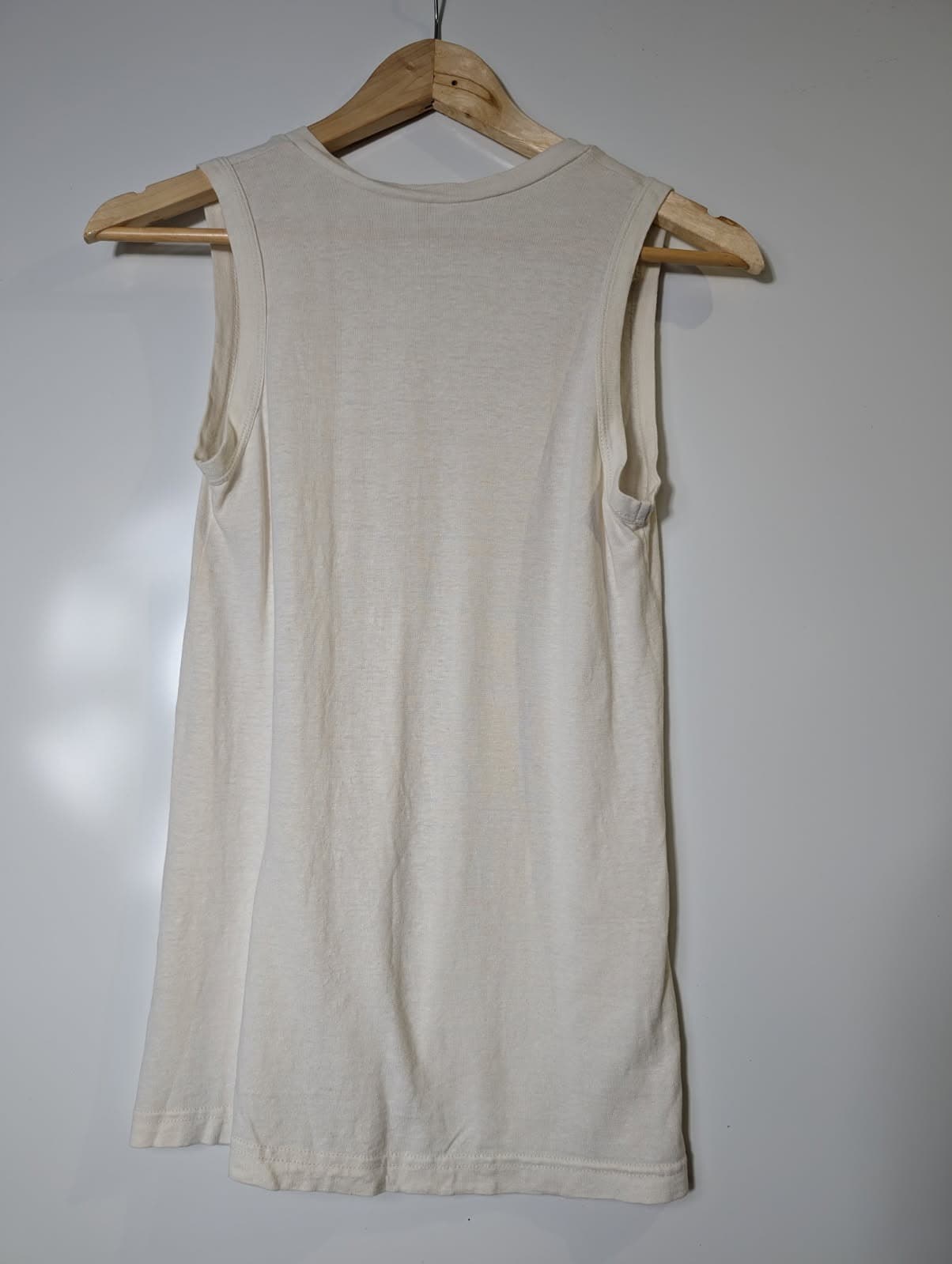Good Studios V-Neck Tank Top Organic Cotton Hemp Blend Off-White XS — photo 2 of 5