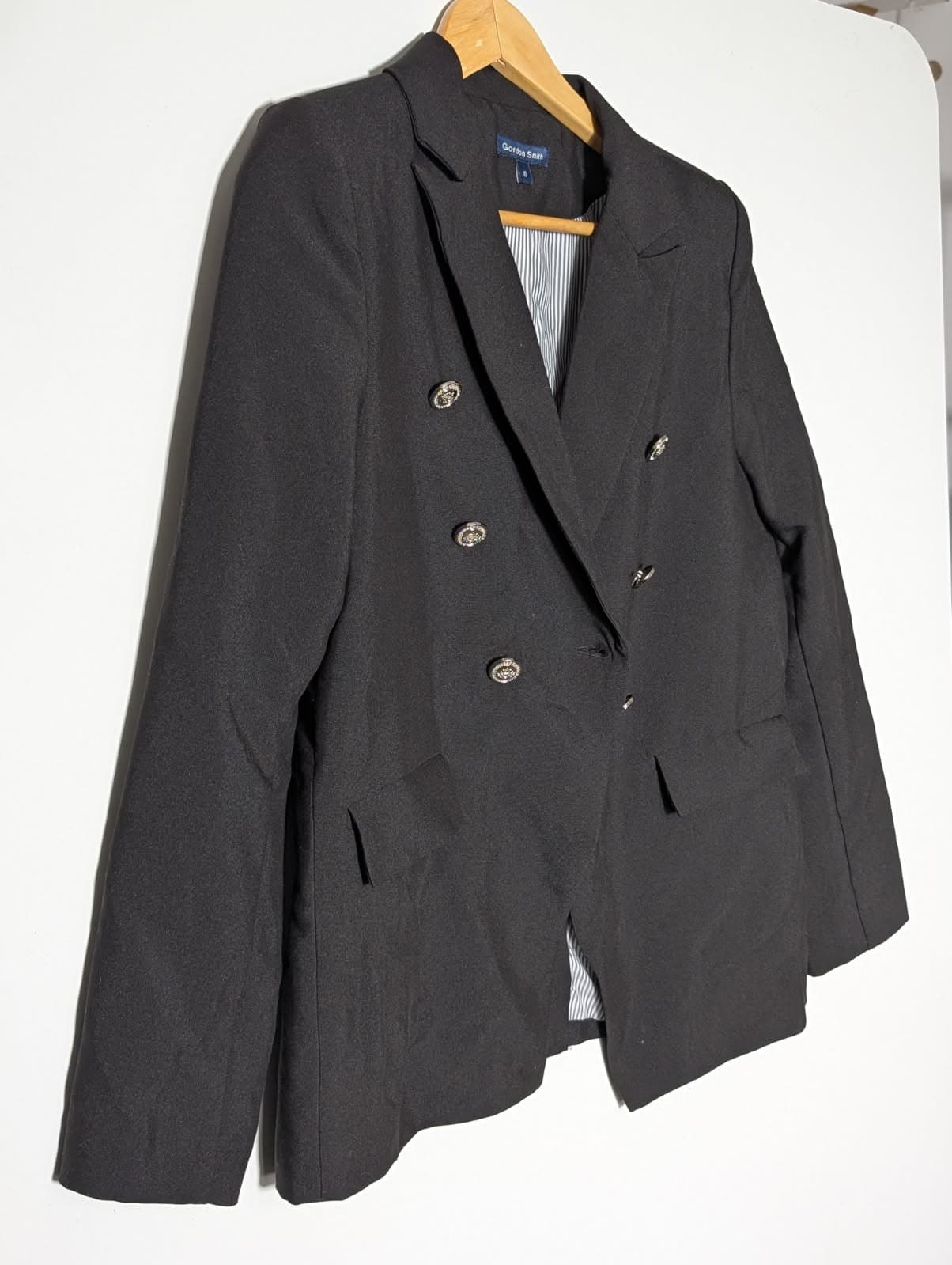 Gordon Smith Double-Breasted Blazer Black Women's Size 10 — photo 1 of 9