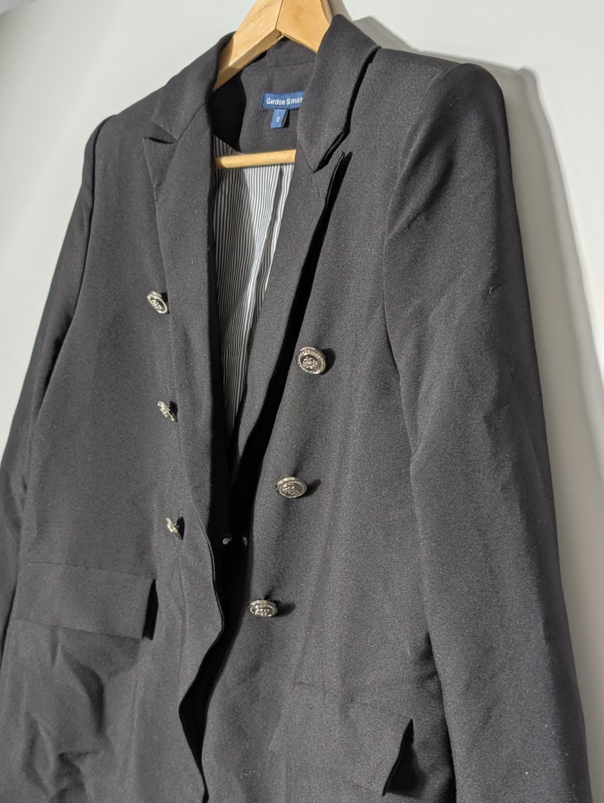 Gordon Smith Double-Breasted Blazer Black Women's Size 10 — photo 5 of 9