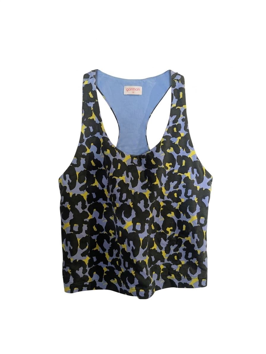 Gorman Activewear Racerback Tank Top - Blue/Yellow Animal Print Size 10 — photo 1 of 7