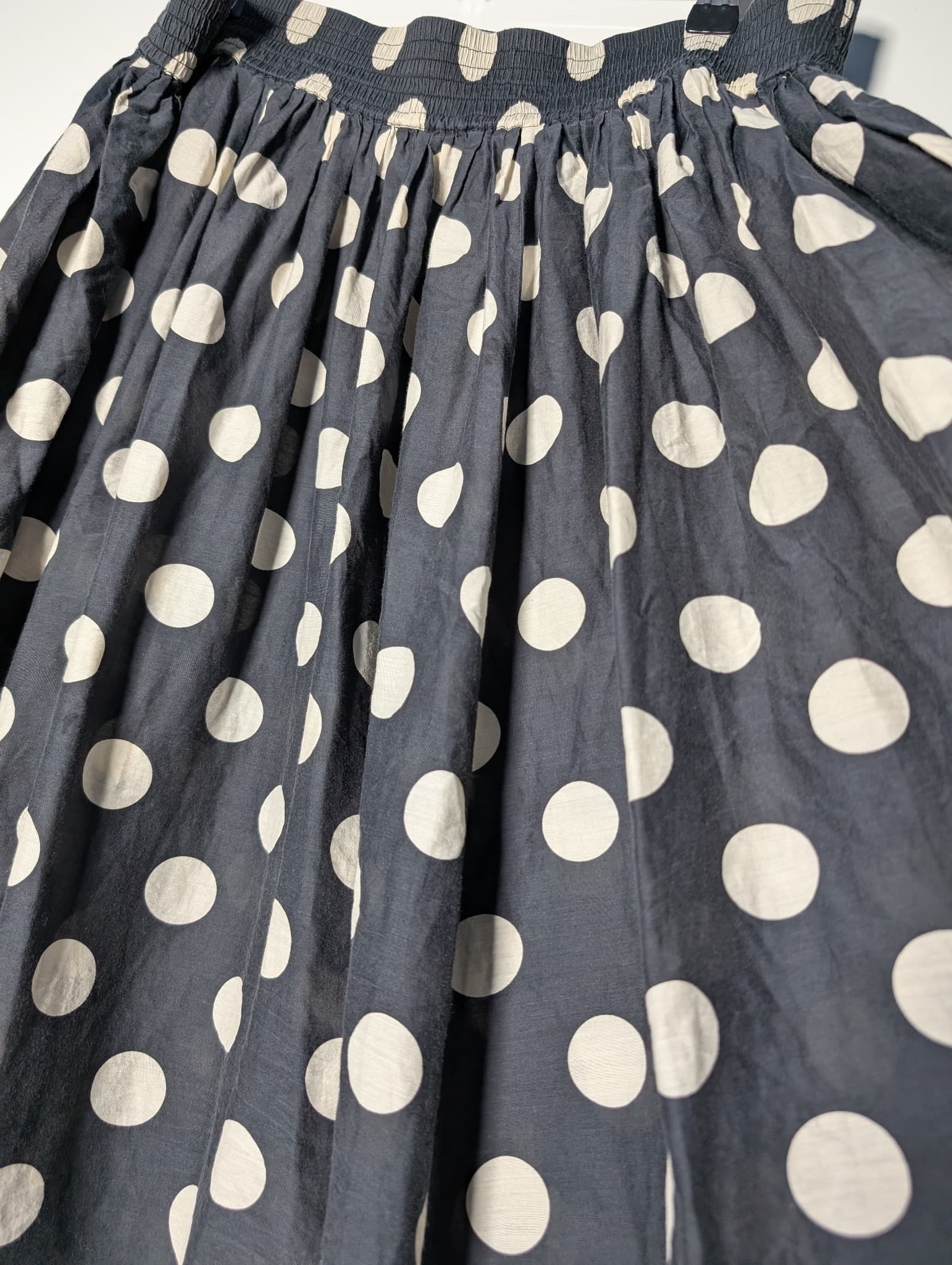 Gorman Polka Dot Midi Skirt Black and White Women's Size 14 — photo 2 of 6