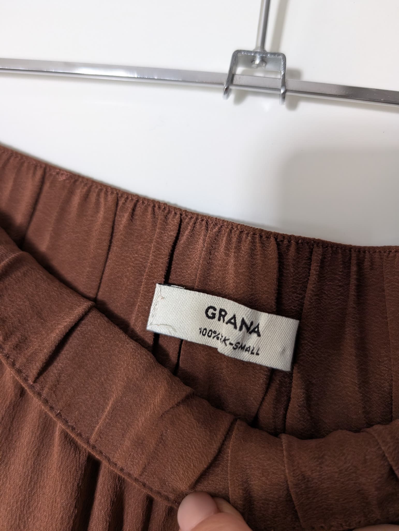 GRANA Silk Racerback Camisole and Shorts Set Brown Size M/S — photo 5 of 8
