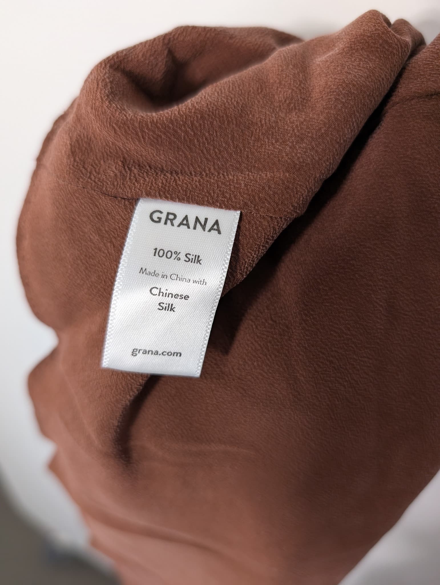 GRANA Silk Racerback Camisole and Shorts Set Brown Size M/S — photo 7 of 8