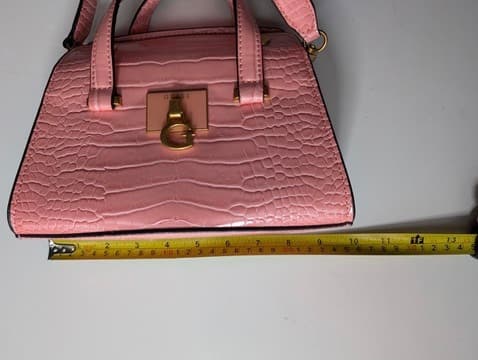 Guess Pink Croc-Embossed Satchel Crossbody Bag — photo 2 of 8