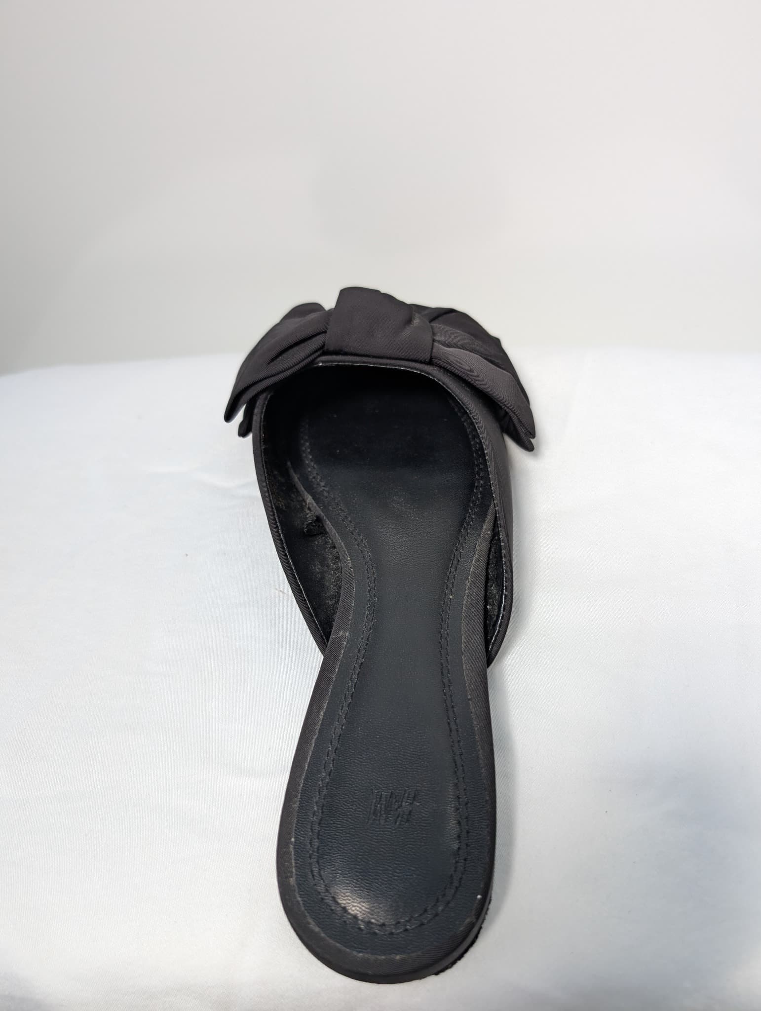 H&M Pointed Toe Bow Mules Black Size 38 — photo 4 of 11