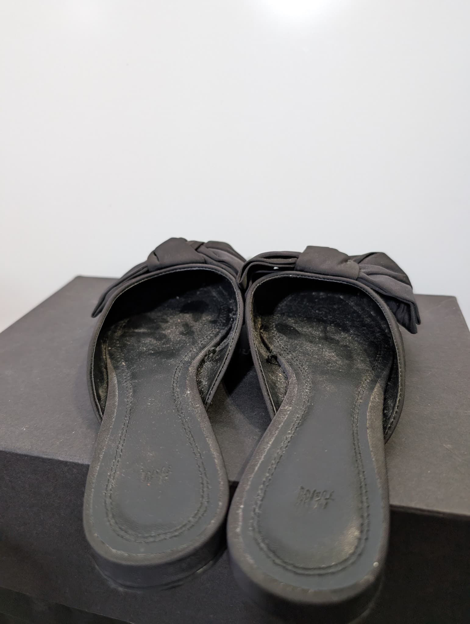 H&M Satin Bow Pointed Mules Black EU 38 — photo 3 of 6