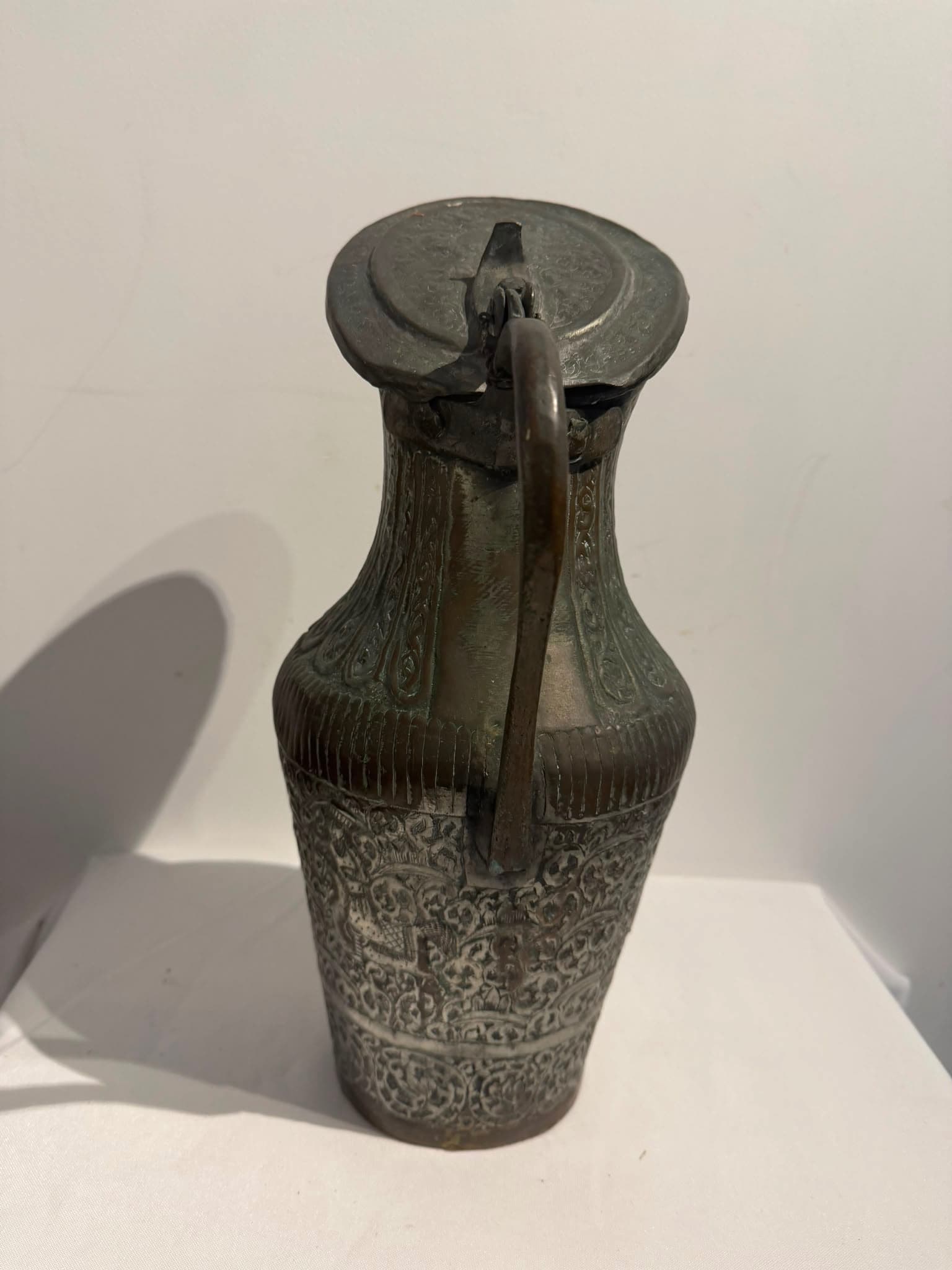Hand-Hammered Copper Ibrik Water Pitcher Ornate Engraved Design — photo 8 of 14