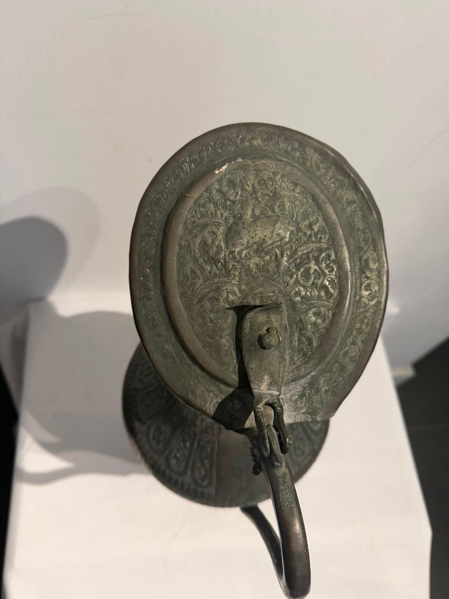 Hand-Hammered Copper Ibrik Water Pitcher Ornate Engraved Design — photo 11 of 14