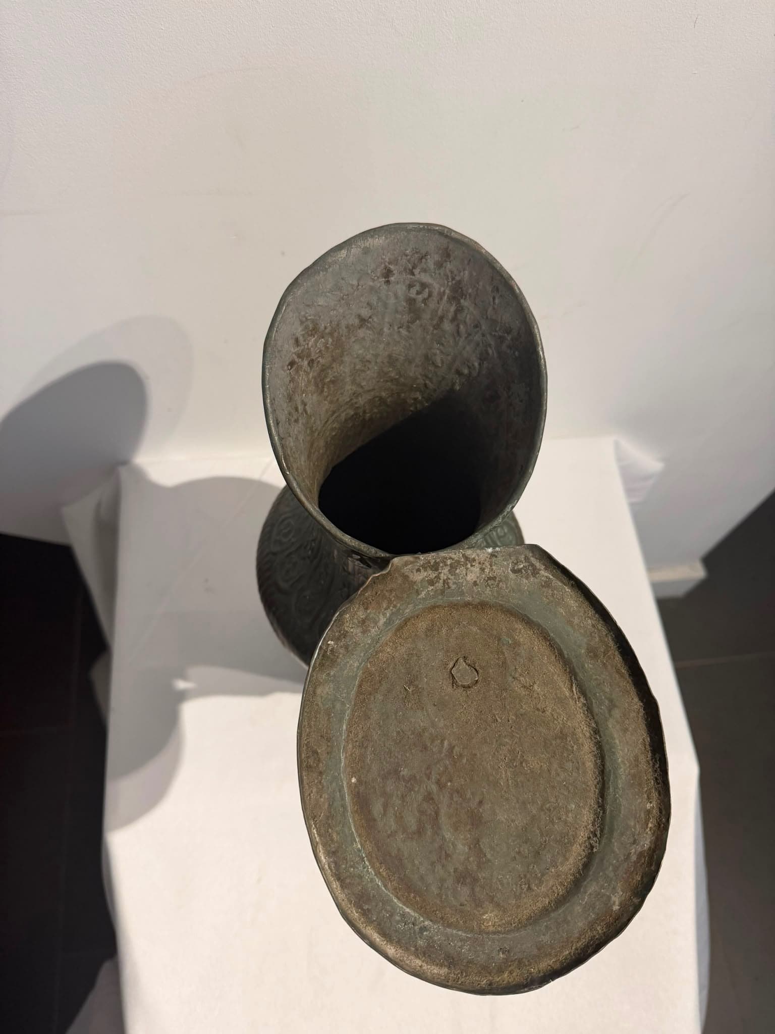 Hand-Hammered Copper Ibrik Water Pitcher Ornate Engraved Design — photo 12 of 14