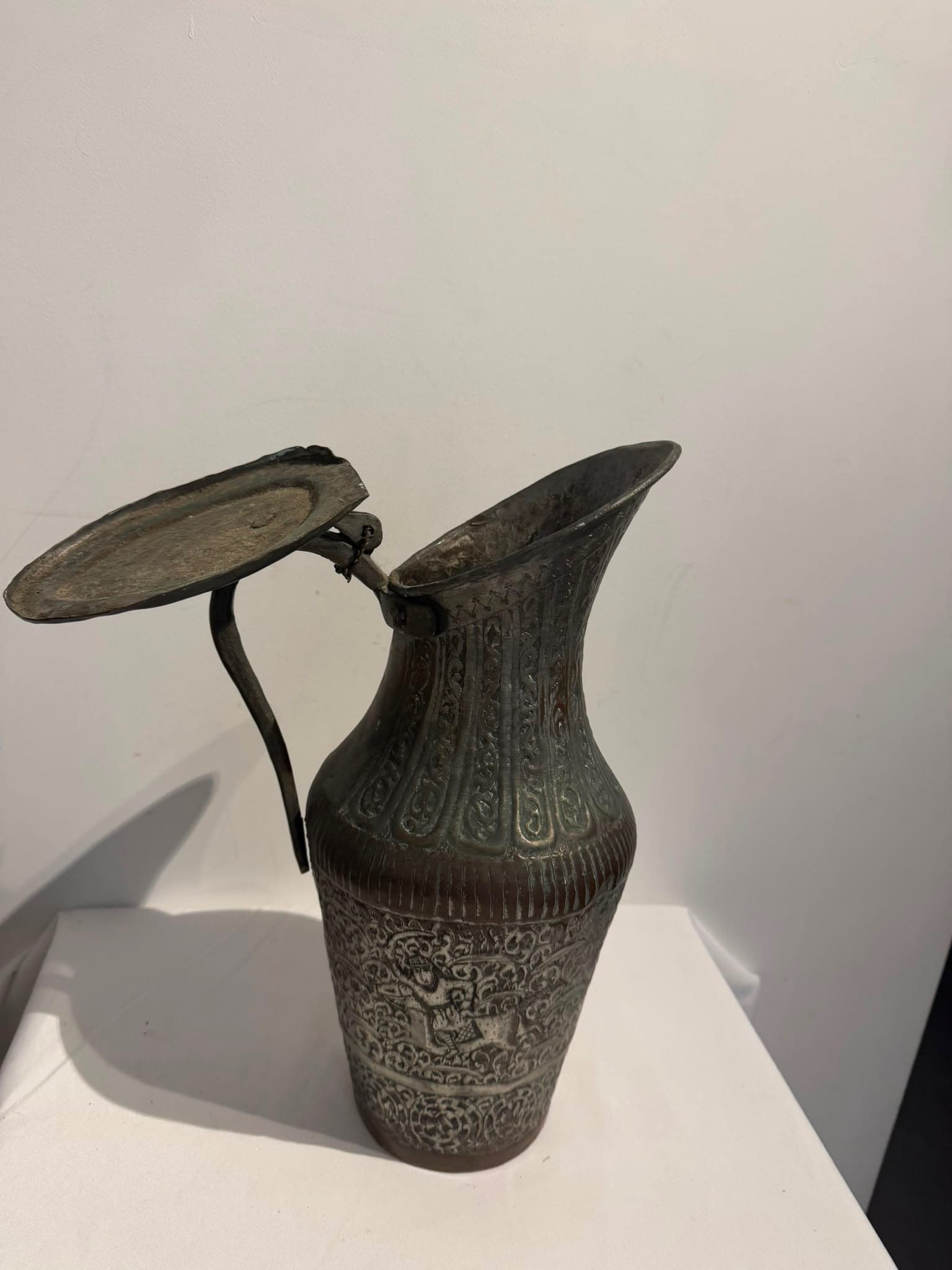 Hand-Hammered Copper Ibrik Water Pitcher Ornate Engraved Design — photo 13 of 14