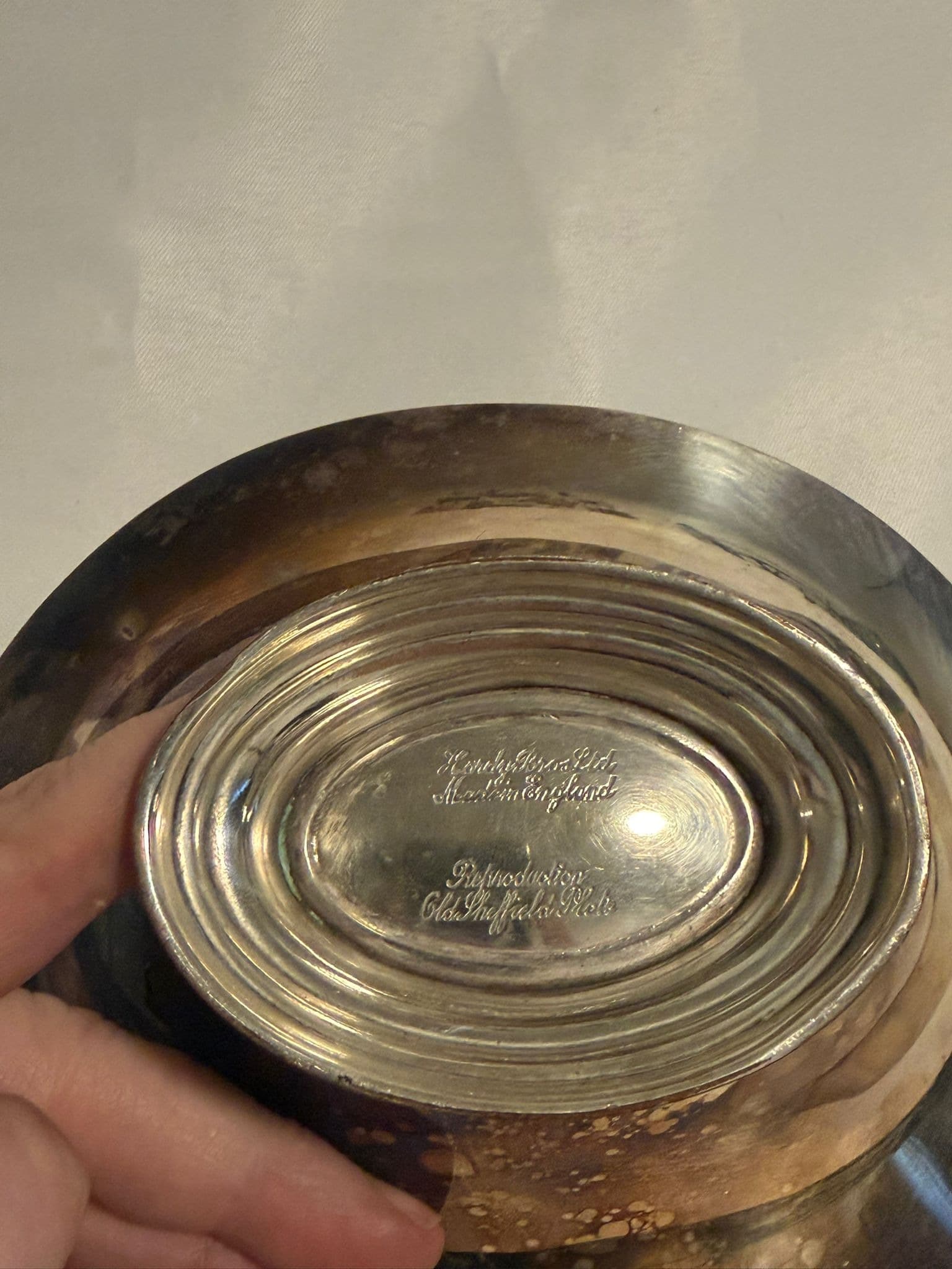 Hardy Bros Ltd Silver Plated Footed Bowl Vintage Reproduction — photo 7 of 10