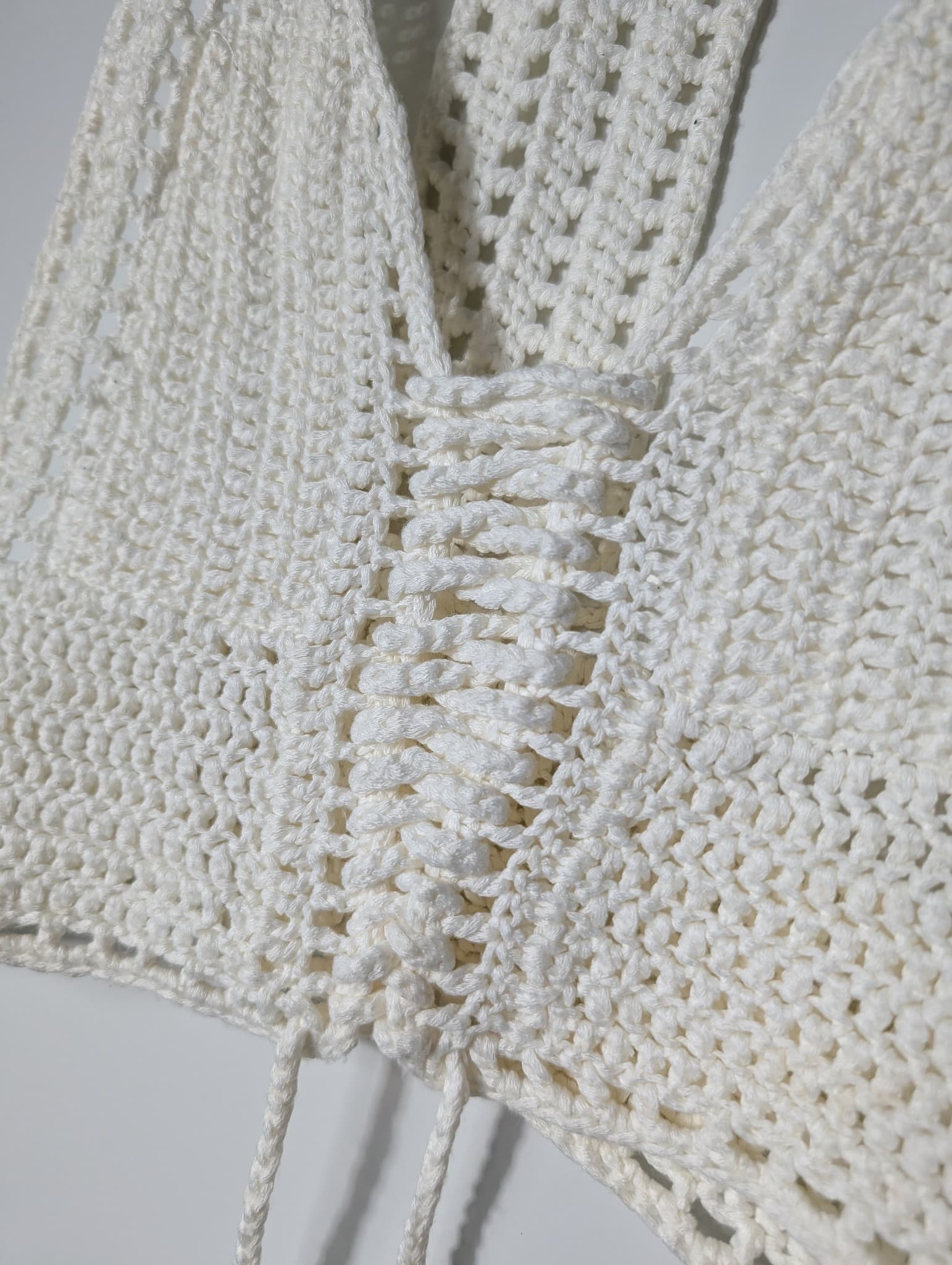Harper & Me Eyelet Lace Ruffle Crop Top White Size 10 — photo 8 of 12