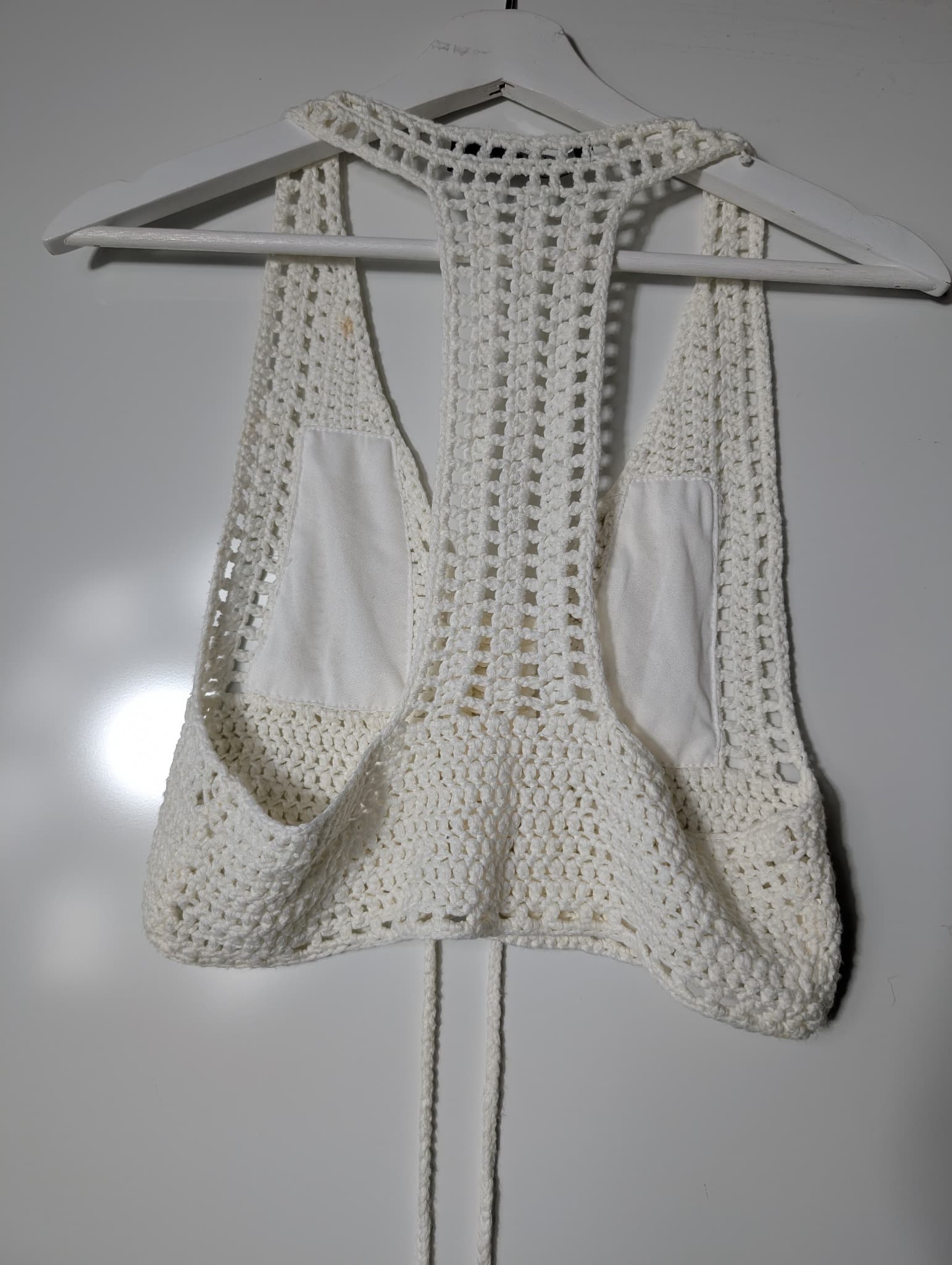 Harper & Me Eyelet Lace Ruffle Crop Top White Size 10 — photo 10 of 12