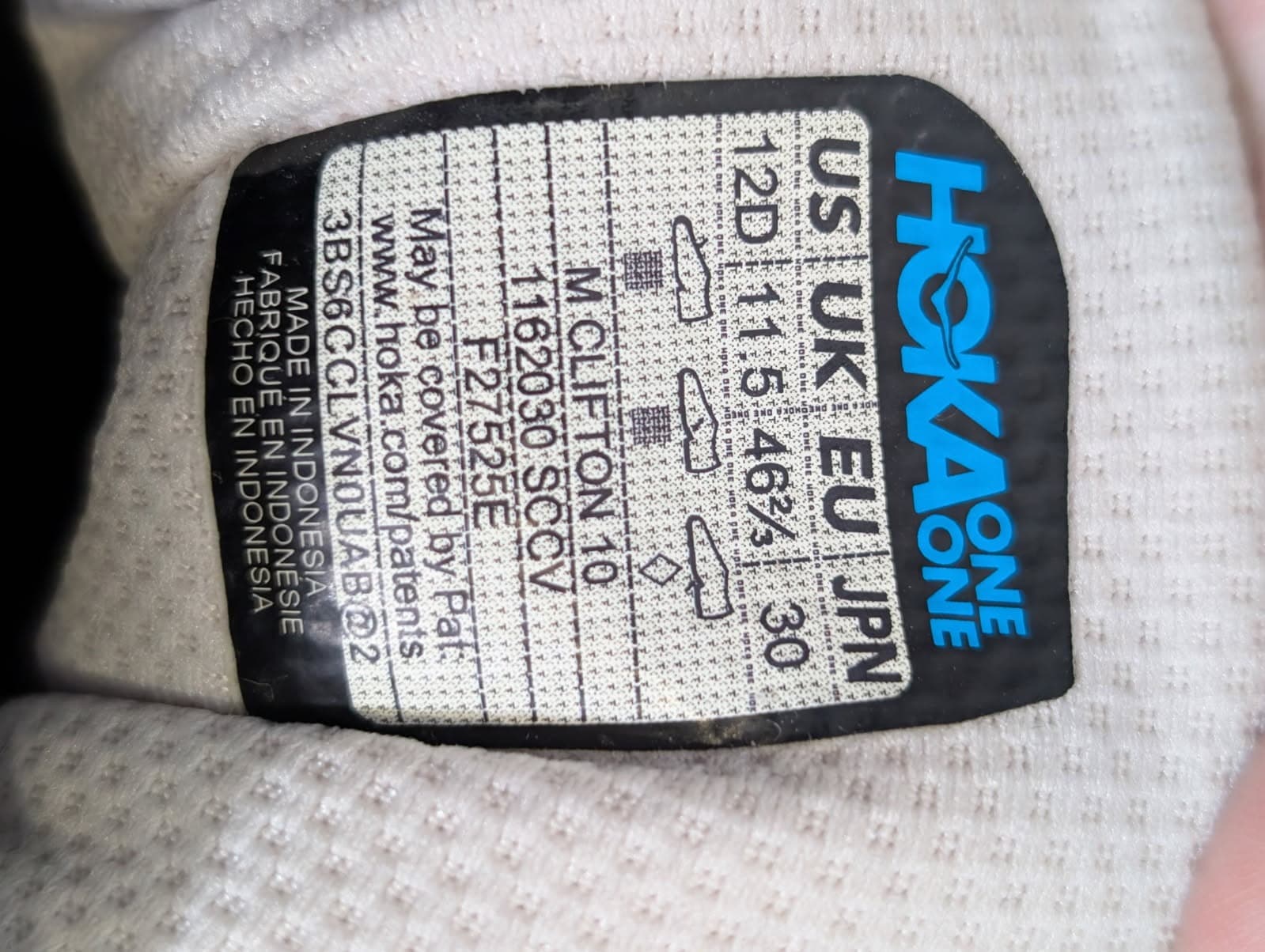 Hoka Clifton 10 Running Shoes Beige Men's US 12D — photo 3 of 4