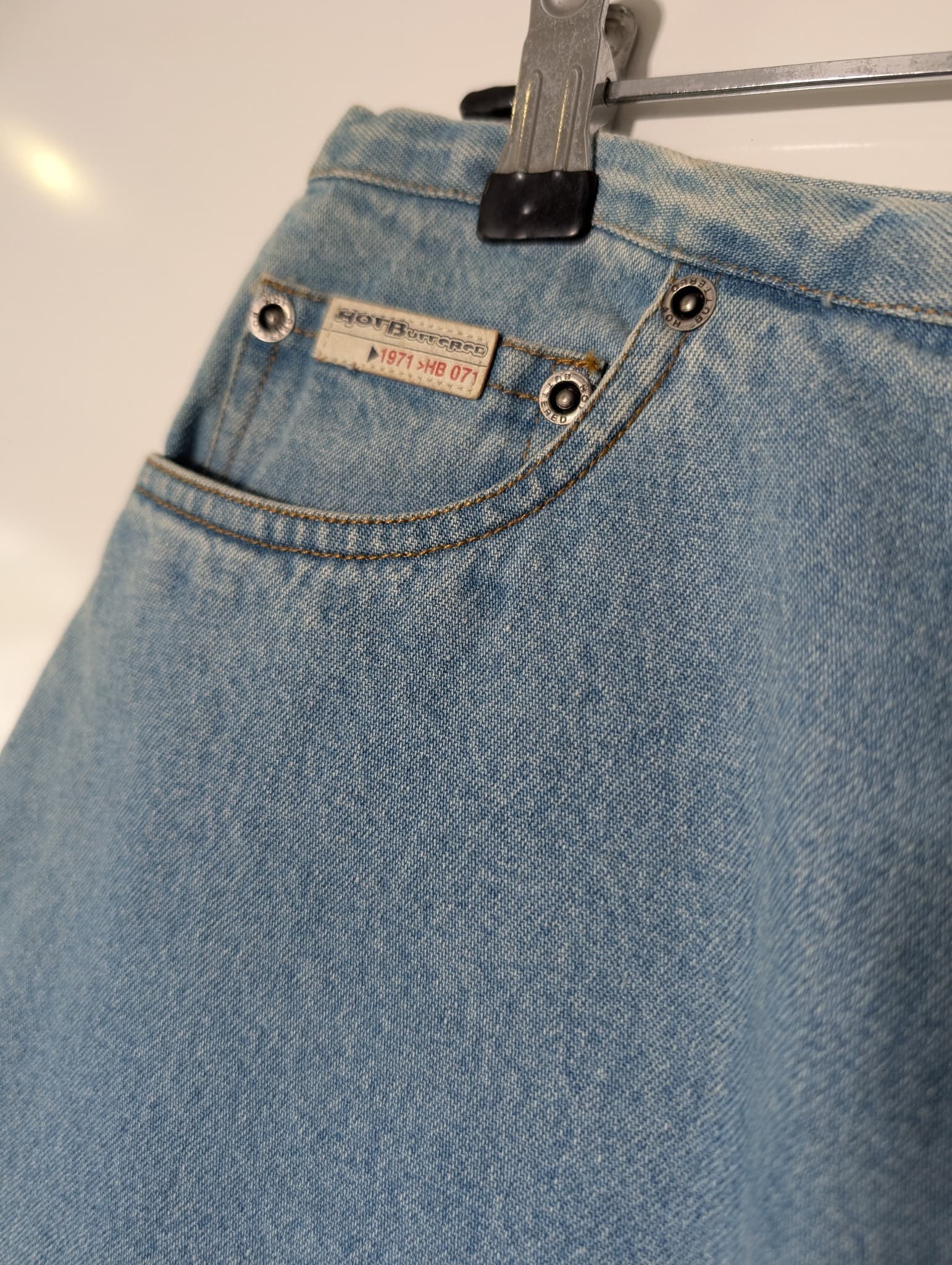 Hot Buttered Vintage Denim Skirt Light Wash Size 8 — photo 3 of 8