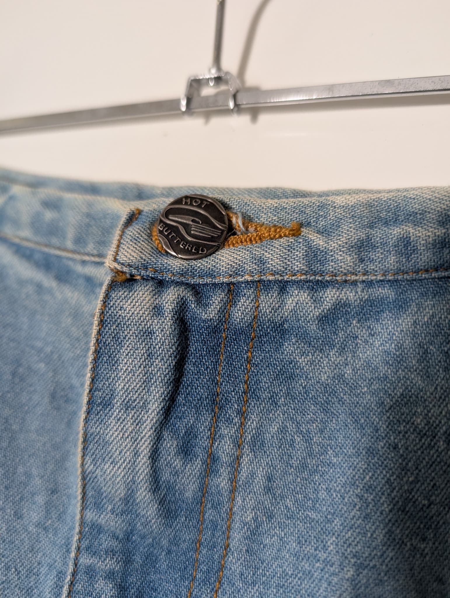 Hot Buttered Vintage Denim Skirt Light Wash Size 8 — photo 4 of 8