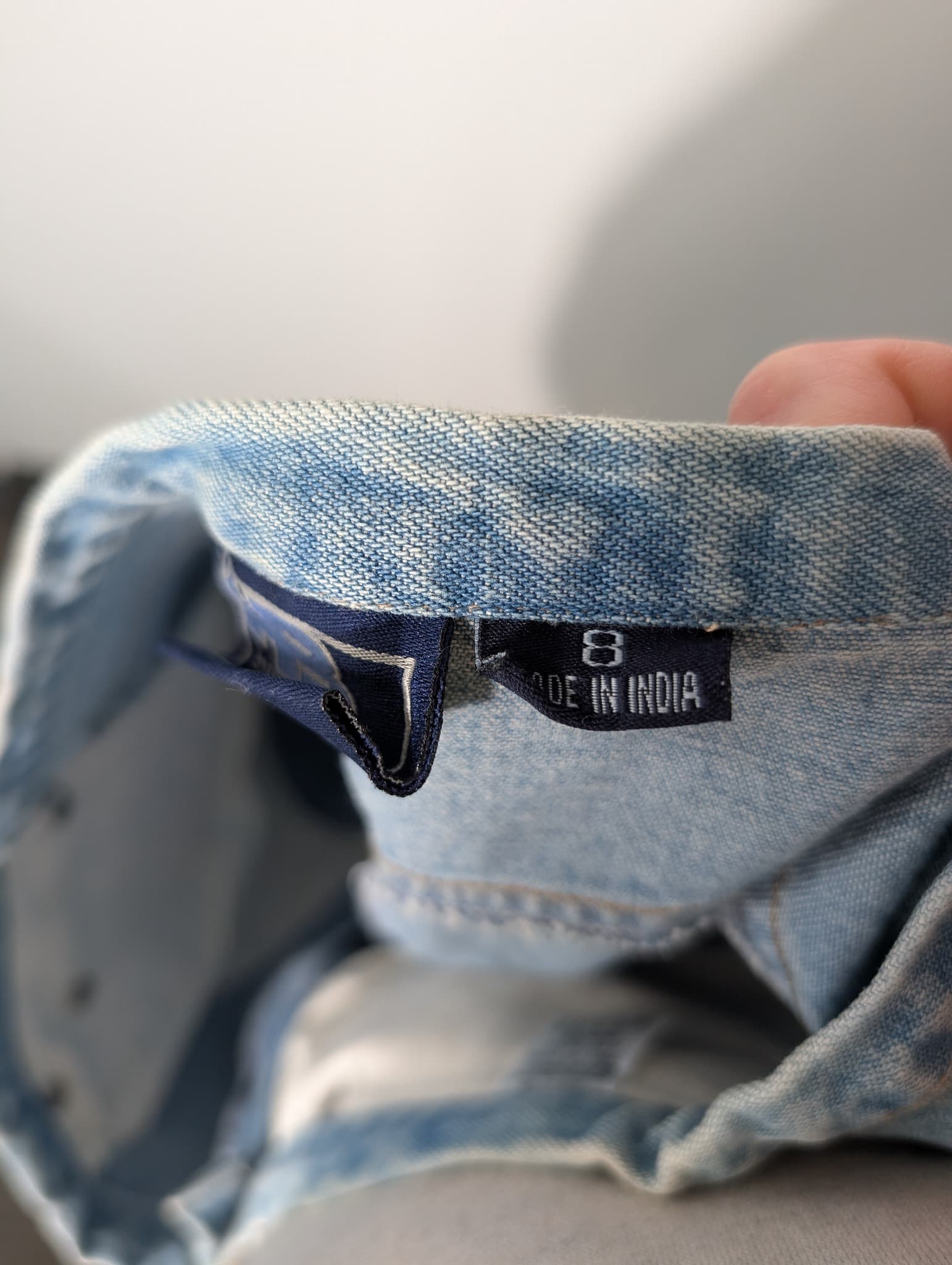 Hot Buttered Vintage Denim Skirt Light Wash Size 8 — photo 7 of 8