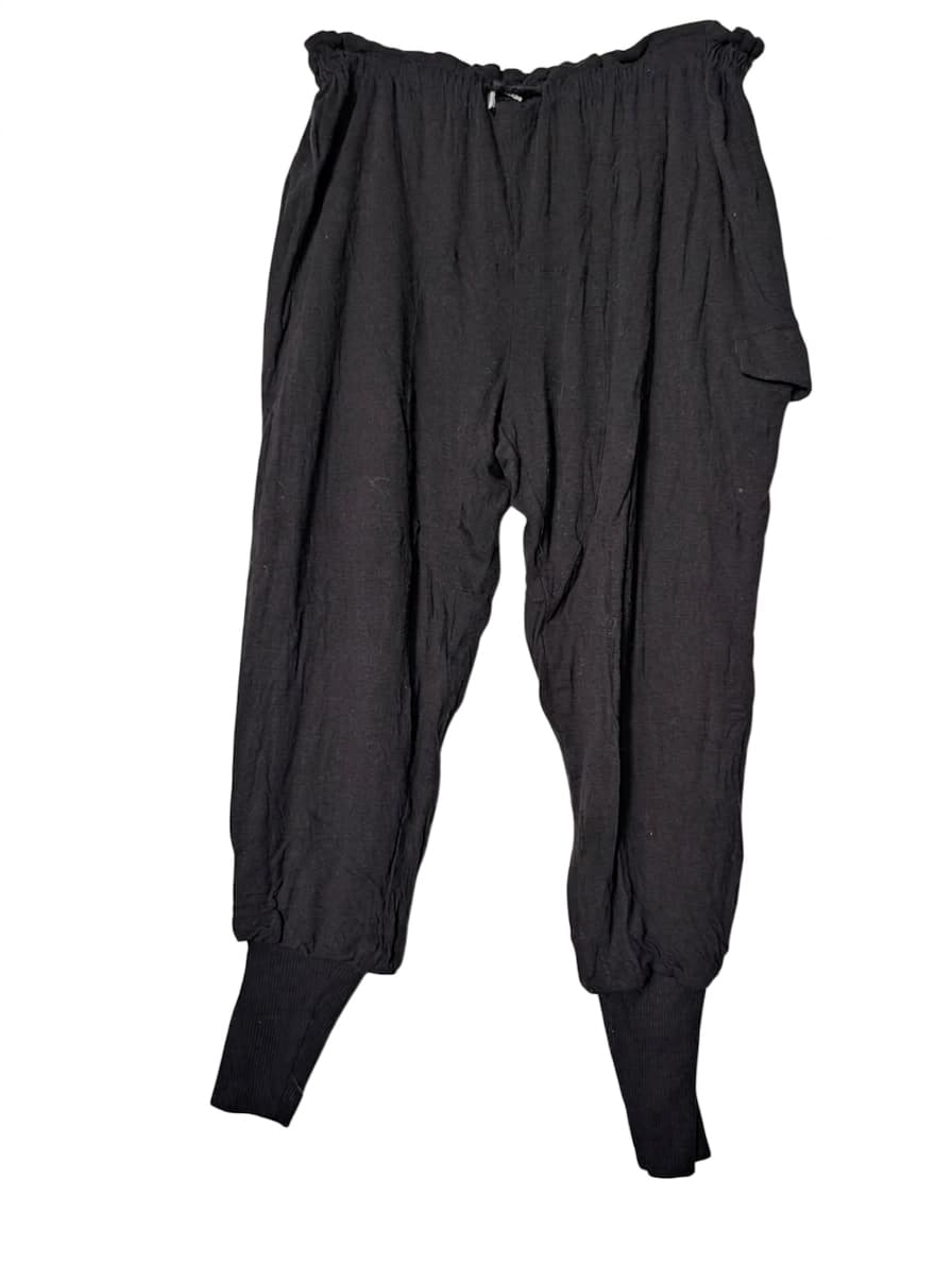 Hussein Chalayan Black Paperbag Waist Jogger Pants - Size 40 — photo 1 of 6