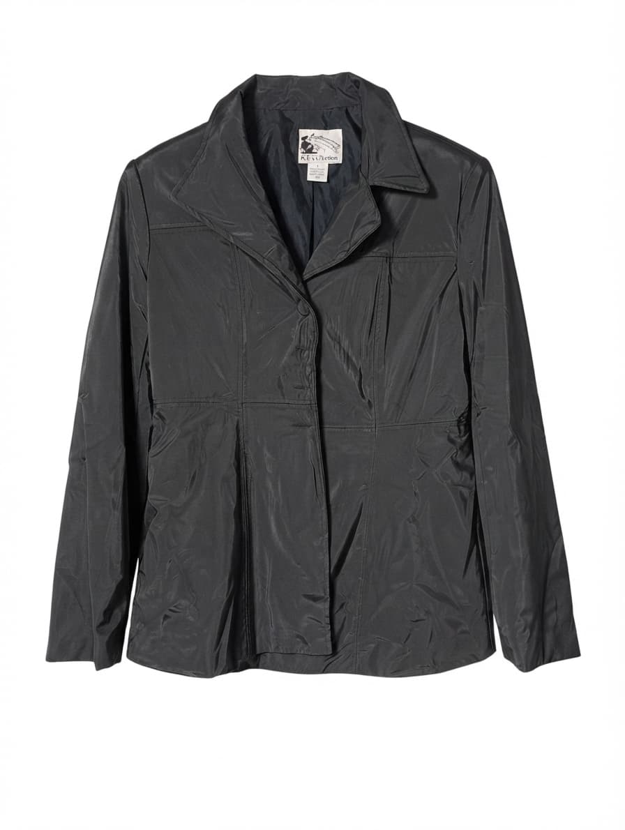 ICE Collection Vintage Nylon Button-Up Jacket Black Size S — photo 1 of 6