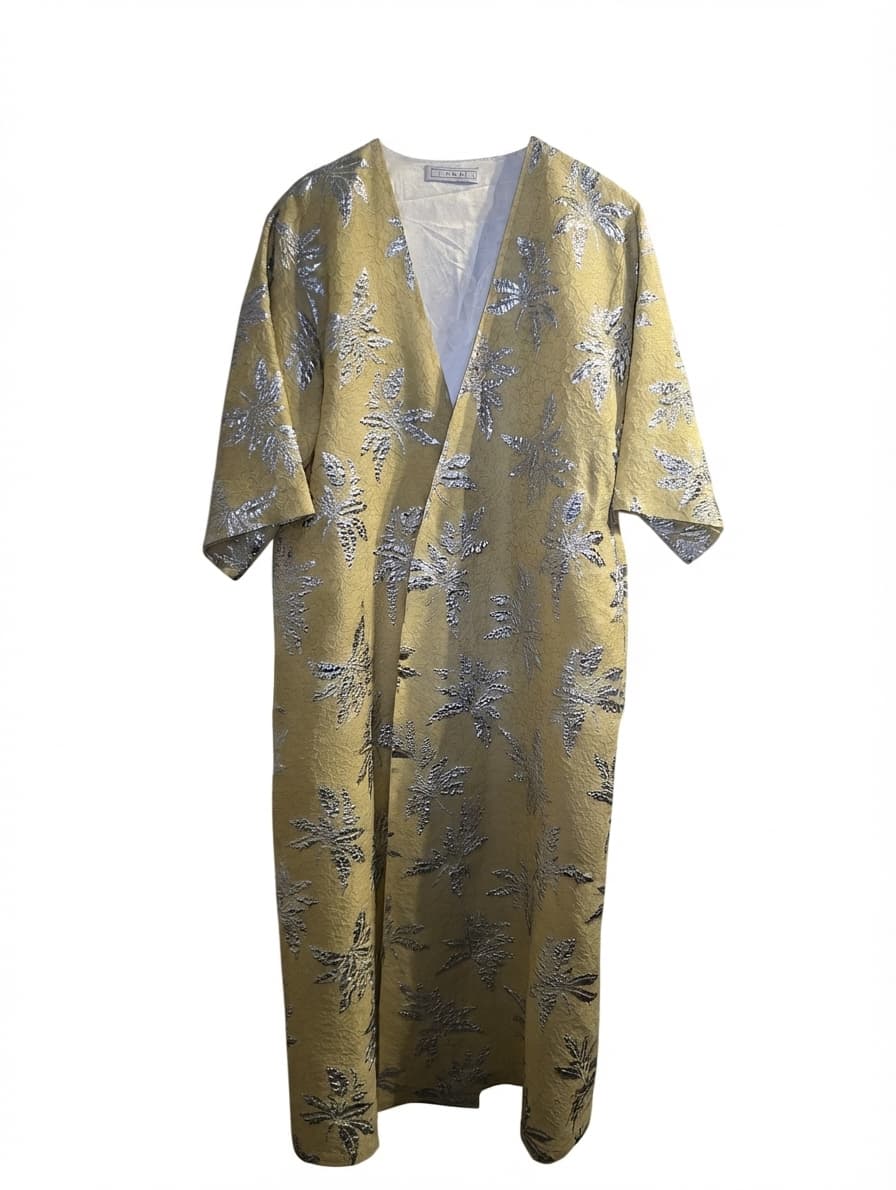 IHMFL Kimono Robe Gold and Silver Metallic Palm Leaf — photo 1 of 5