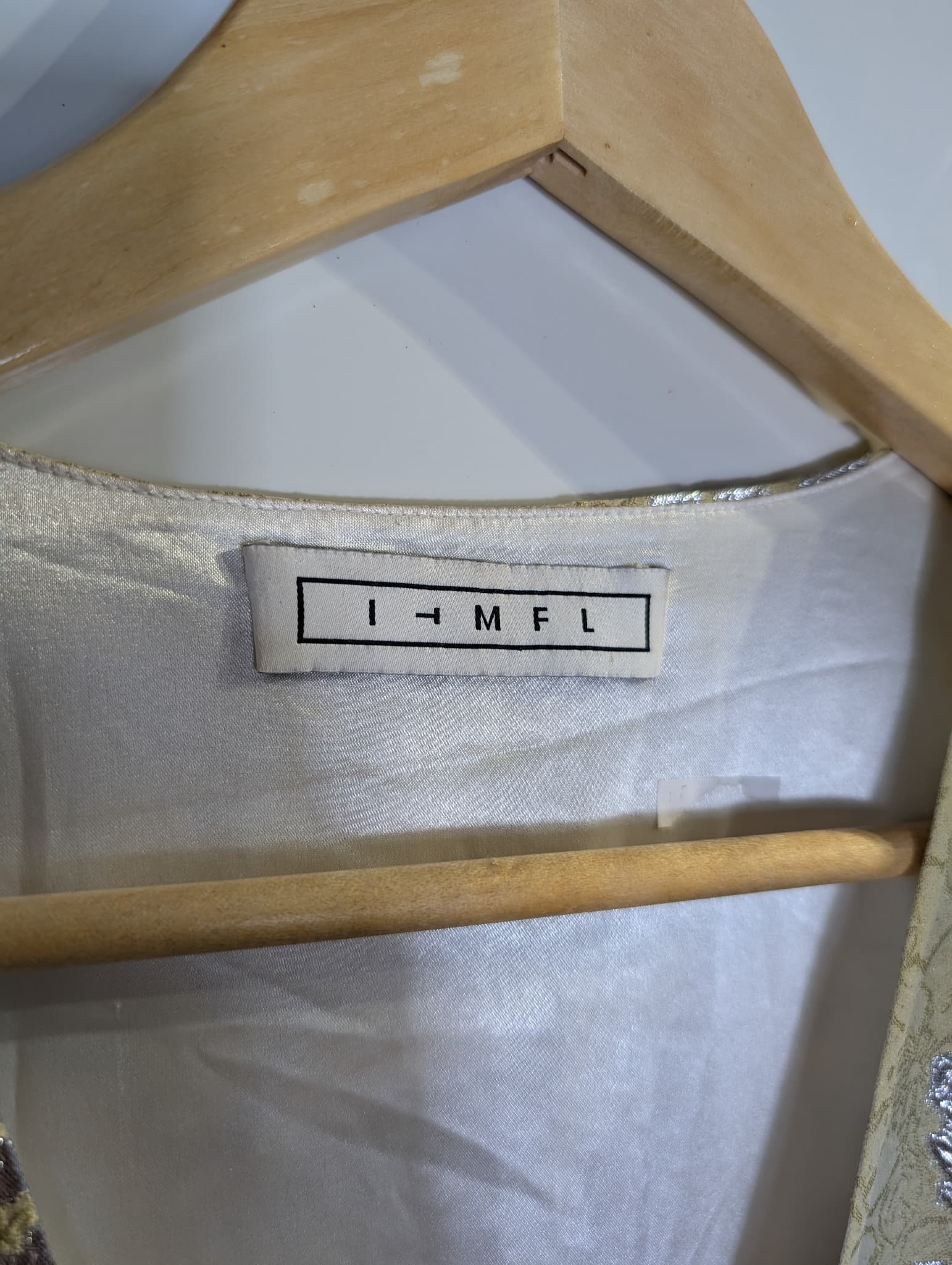IHMFL Kimono Robe Gold and Silver Metallic Palm Leaf — photo 2 of 5