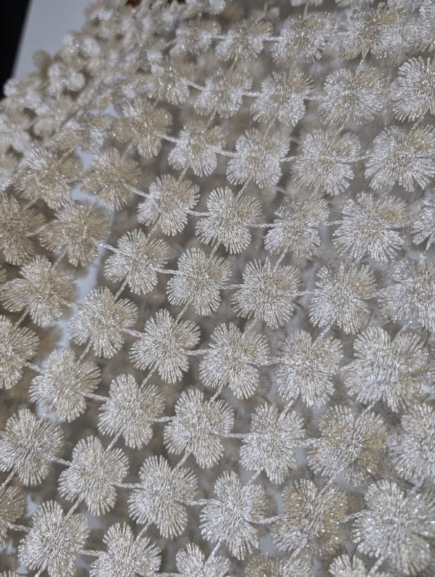 Imagine Fashion Italy Floral Lace Shrug Bolero - Metallic Cream — photo 2 of 8
