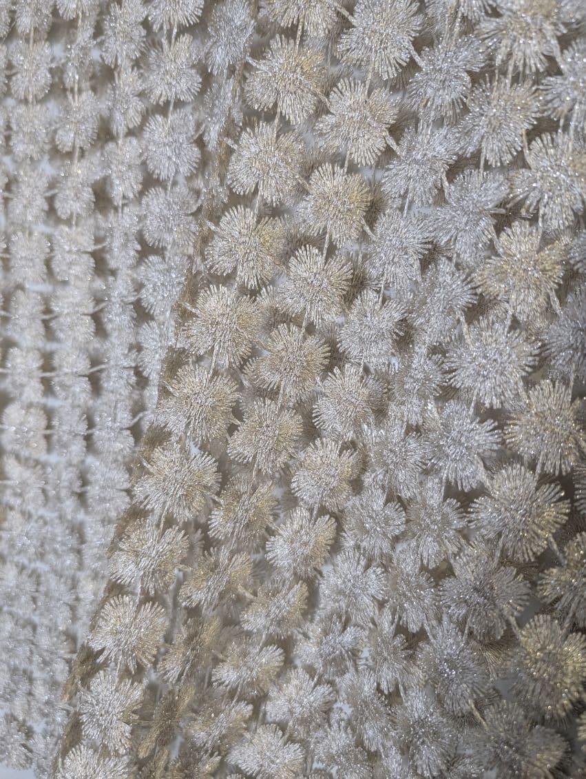 Imagine Fashion Italy Floral Lace Shrug Bolero - Metallic Cream — photo 4 of 8