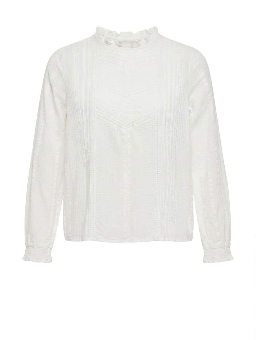 Indi & Cold Victorian-Style Lace Trim Blouse White Size S — photo 1 of 9
