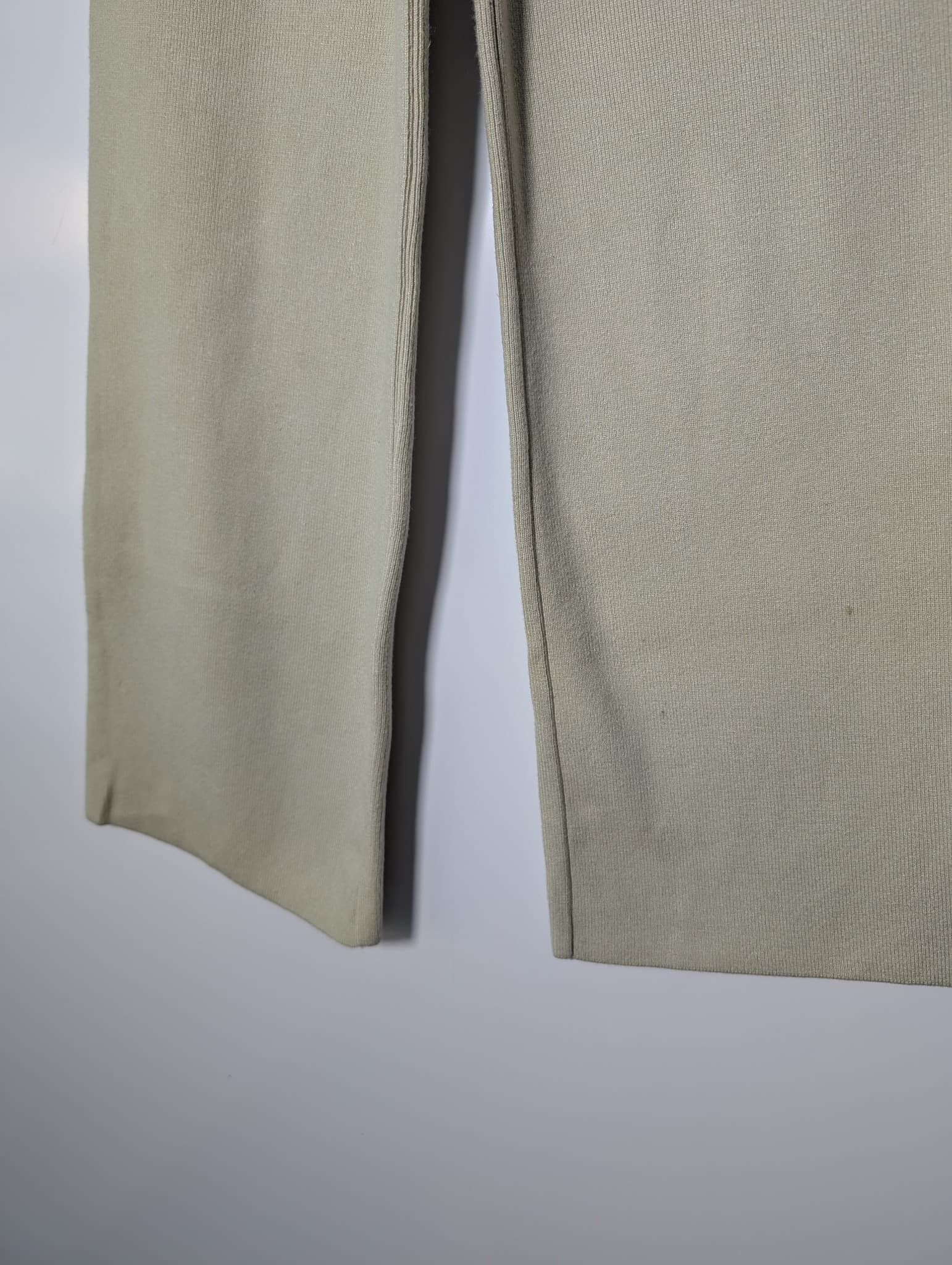 INTO Ribbed Knit Wide Leg Lounge Pants Beige Size S — photo 2 of 7
