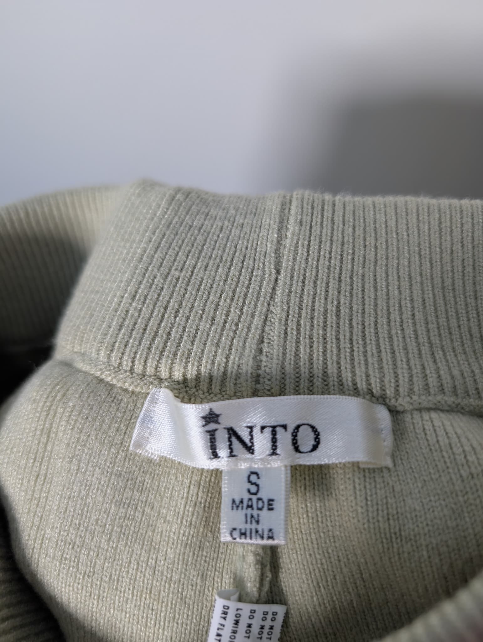 INTO Ribbed Knit Wide Leg Lounge Pants Beige Size S — photo 5 of 7