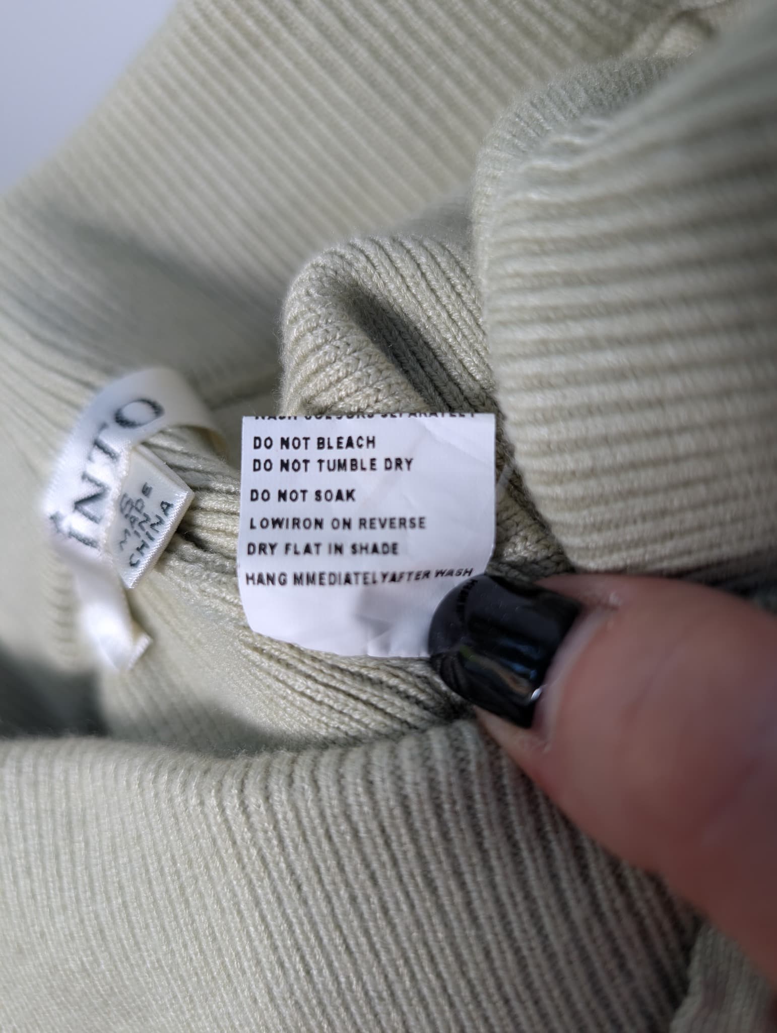 INTO Ribbed Knit Wide Leg Lounge Pants Beige Size S — photo 7 of 7