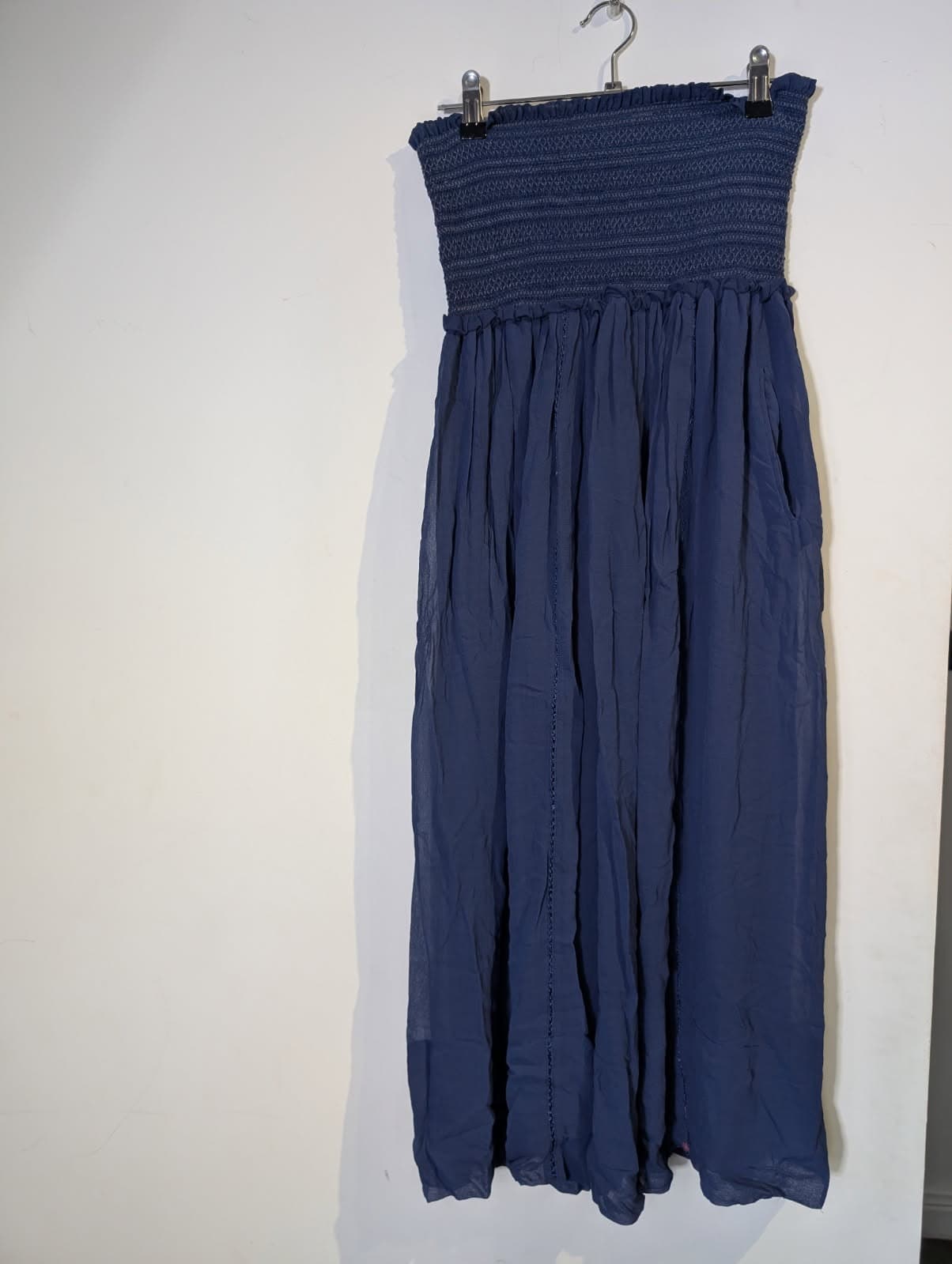 Isabel Marant Blue Smocked Strapless Maxi Dress - Size 36 — photo 5 of 7