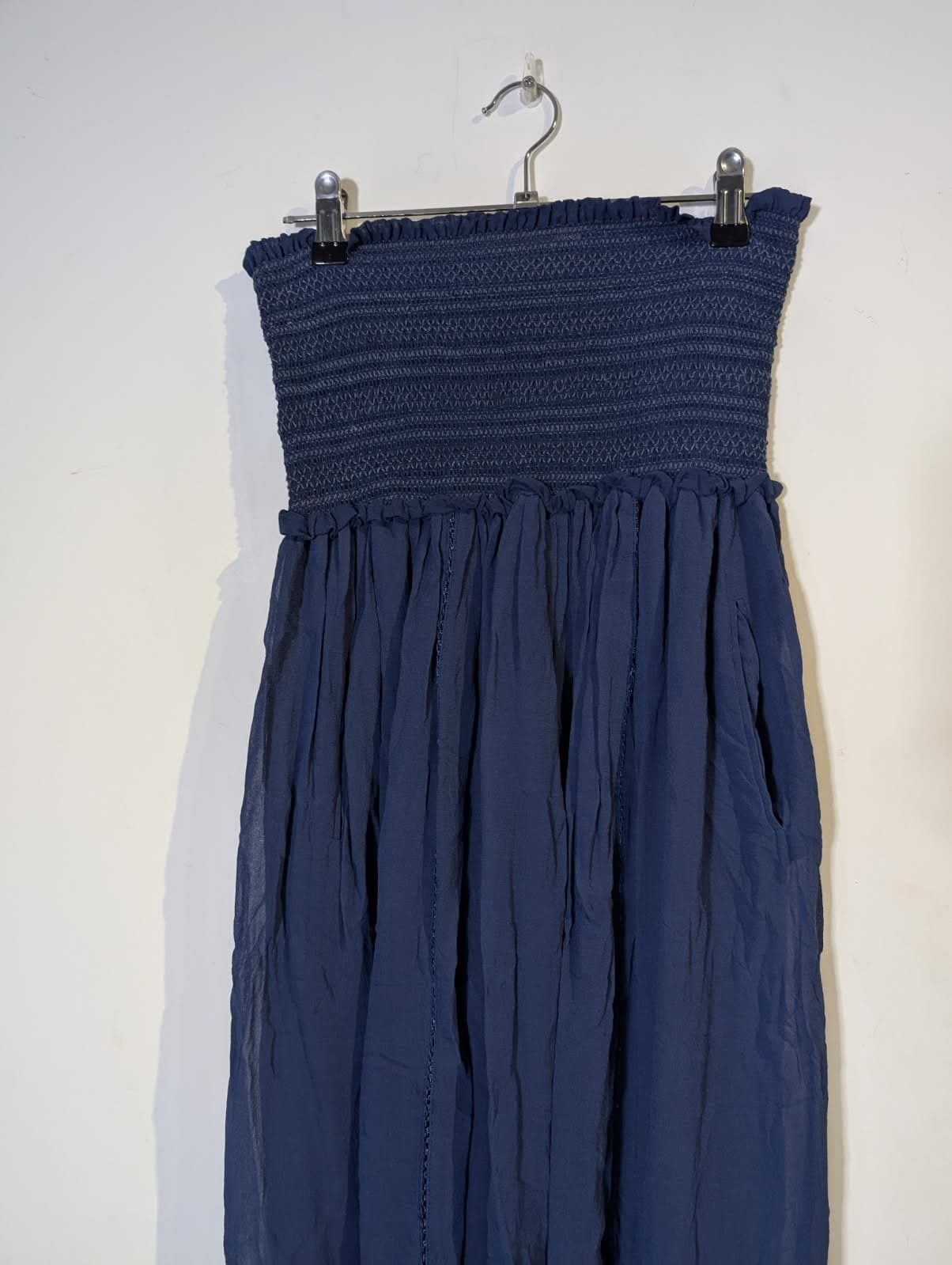 Isabel Marant Blue Smocked Strapless Maxi Dress - Size 36 — photo 7 of 7