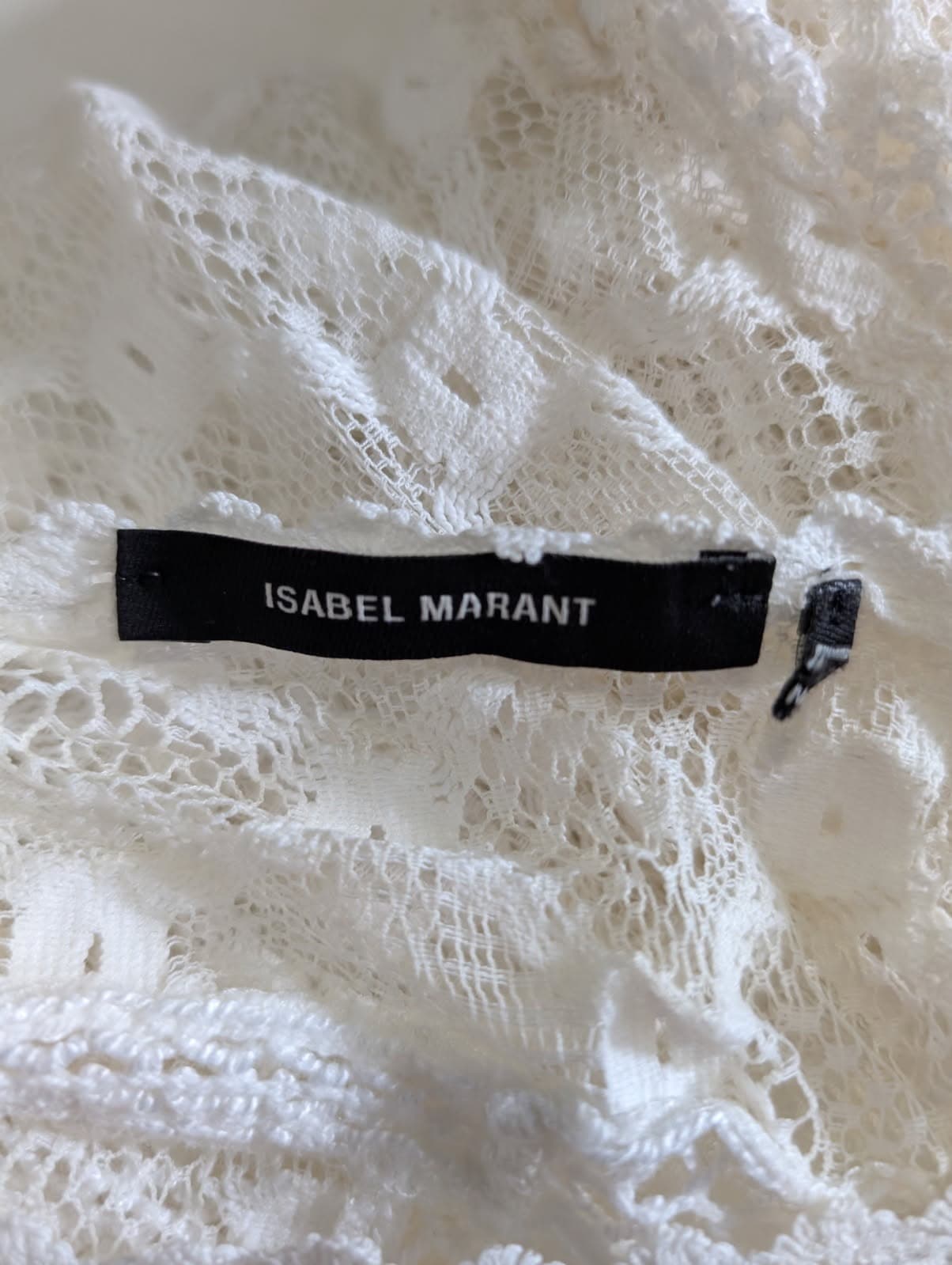 Isabel Marant Cream Lace Long Sleeve Blouse — photo 7 of 7