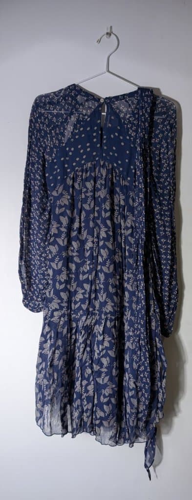 Isabel Marant Etoile Lia Printed Silk Dress - Navy Floral Size 38 — photo 2 of 7