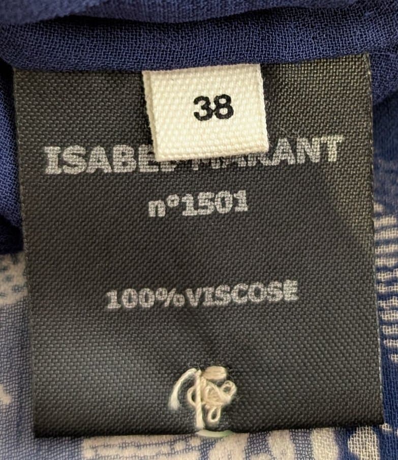Isabel Marant Etoile Lia Printed Silk Dress - Navy Floral Size 38 — photo 4 of 7