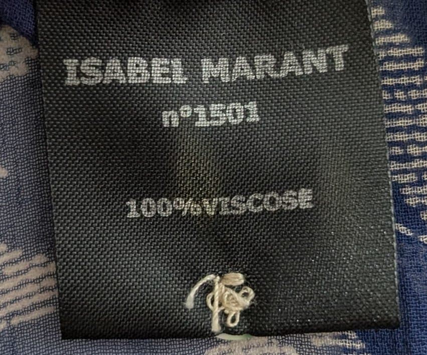 Isabel Marant Etoile Lia Printed Silk Dress - Navy Floral Size 38 — photo 6 of 7