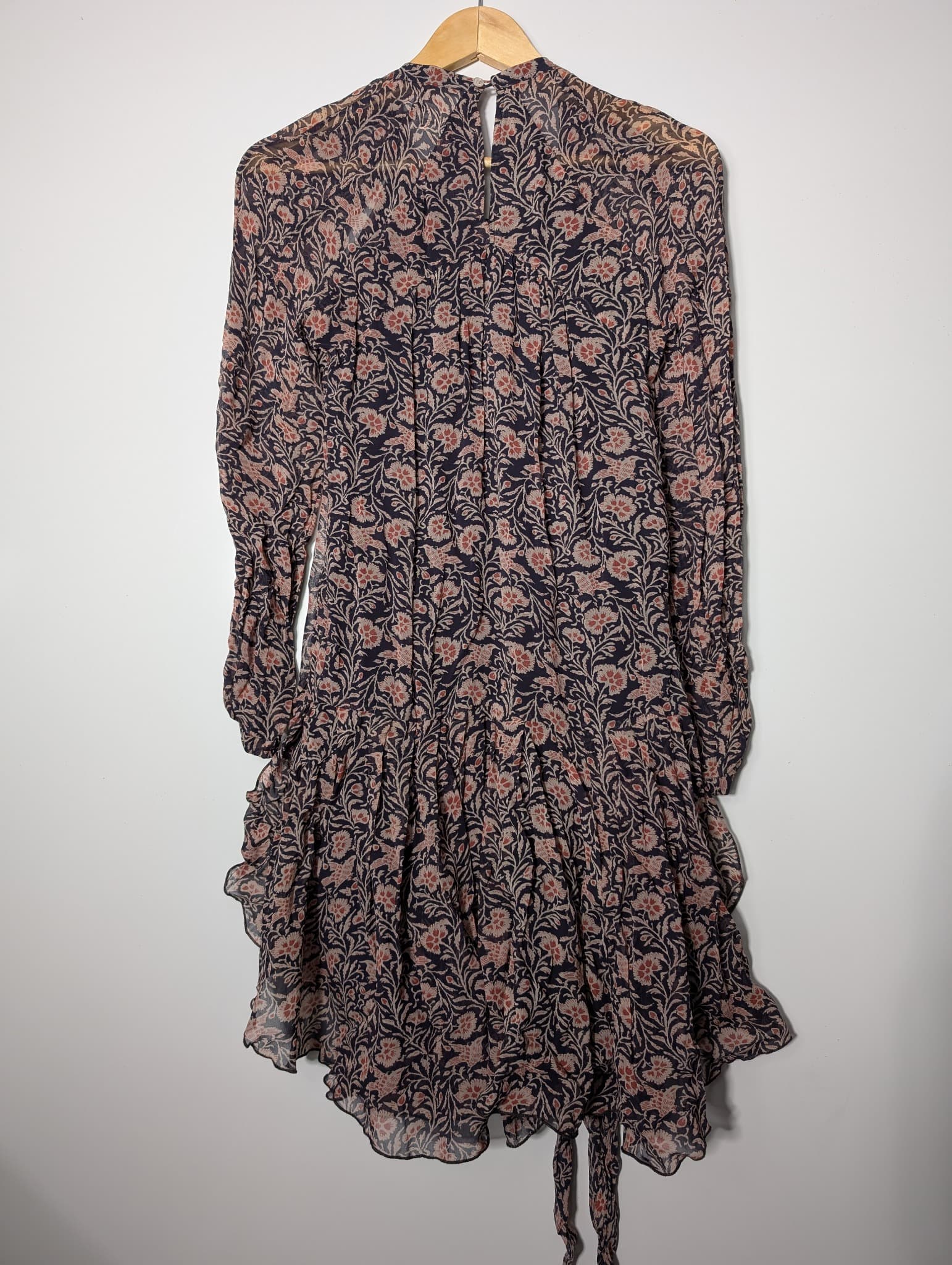 Isabel Marant Etoile Silk Maxi Dress Floral Smocked Bodice Size 36 — photo 1 of 8