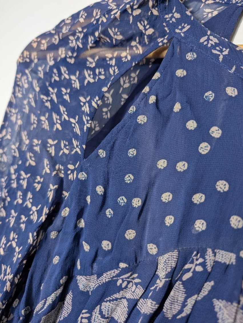 Isabel Marant Etoile Yana Floral Print Viscose Midi Dress - Blue Size 38 — photo 7 of 8