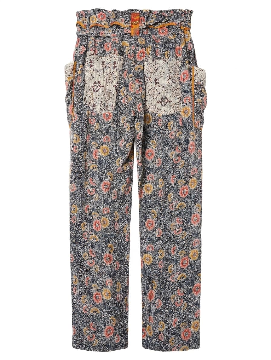 Isabel Marant Floral Silk Paperbag Waist Pants - Size 38 — photo 1 of 8